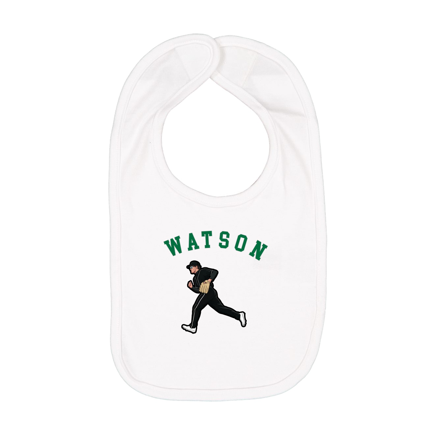 Infant Bib — Shirsey Arch in White