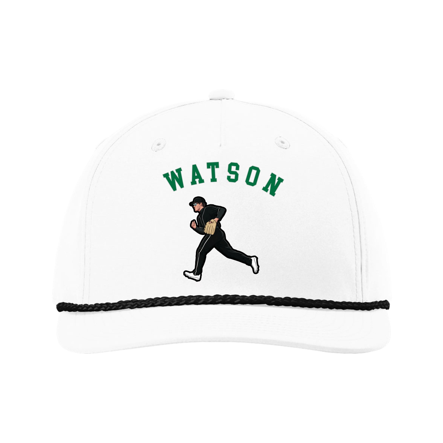 Five-Panel Classic Rope Cap — Shirsey Arch in White
