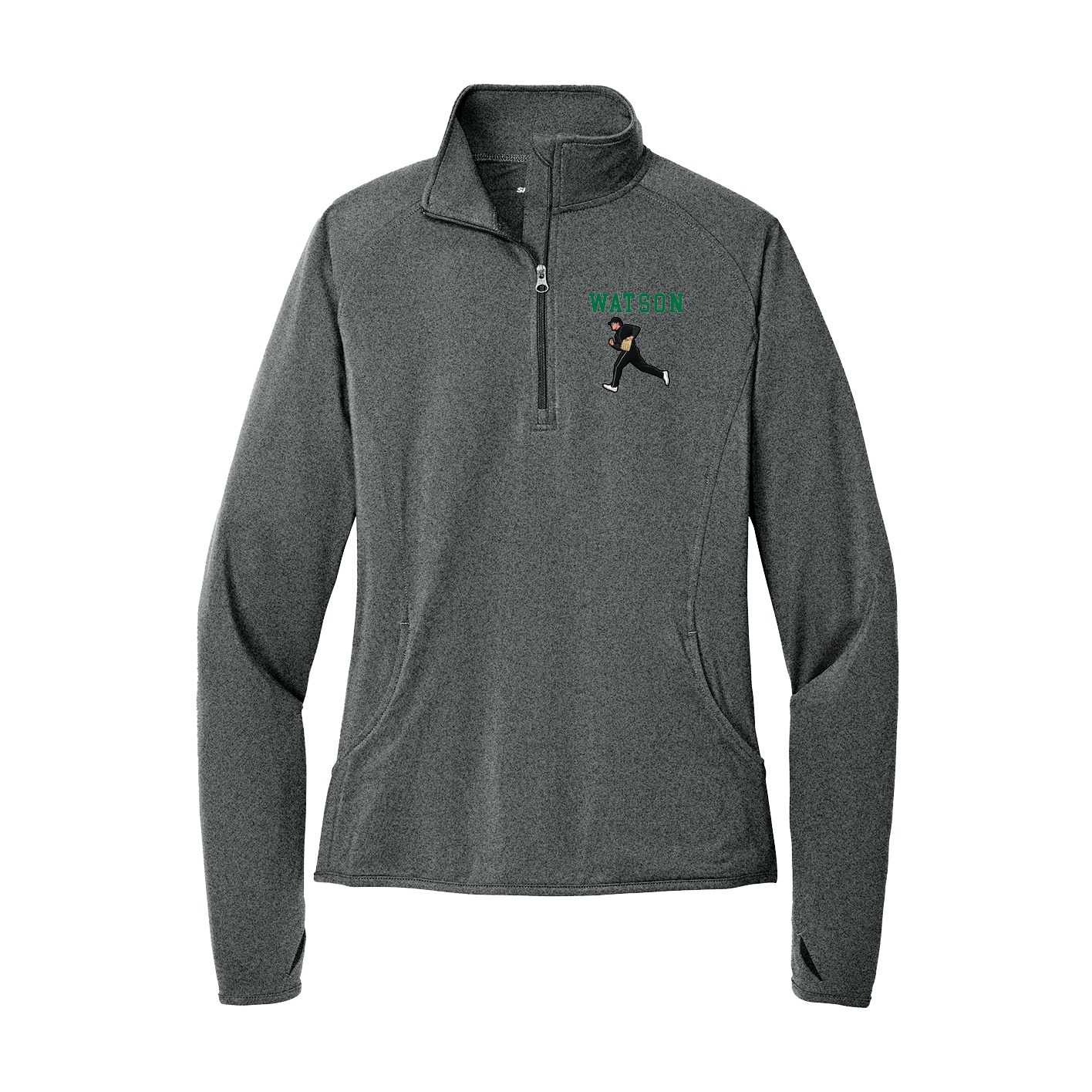 Women's Q-Zip Pullover — Shirsey in Grey