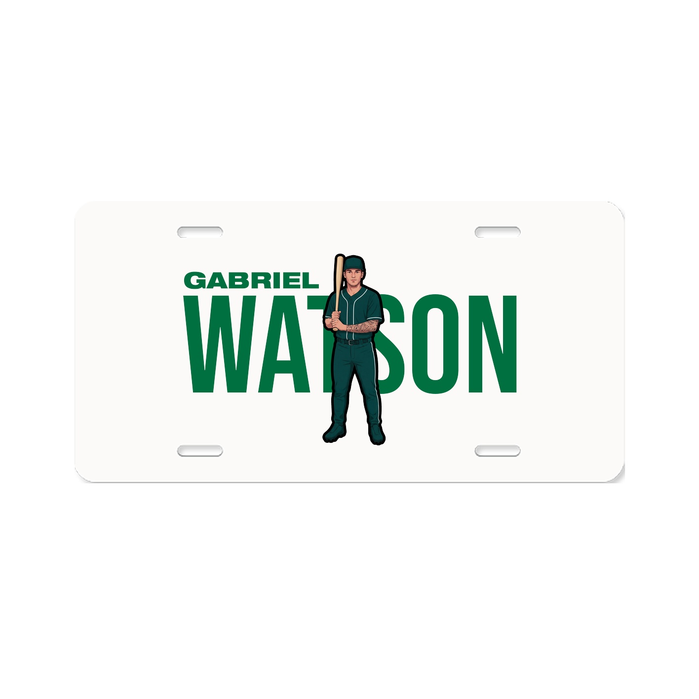 License Plate — Player Name in Classic