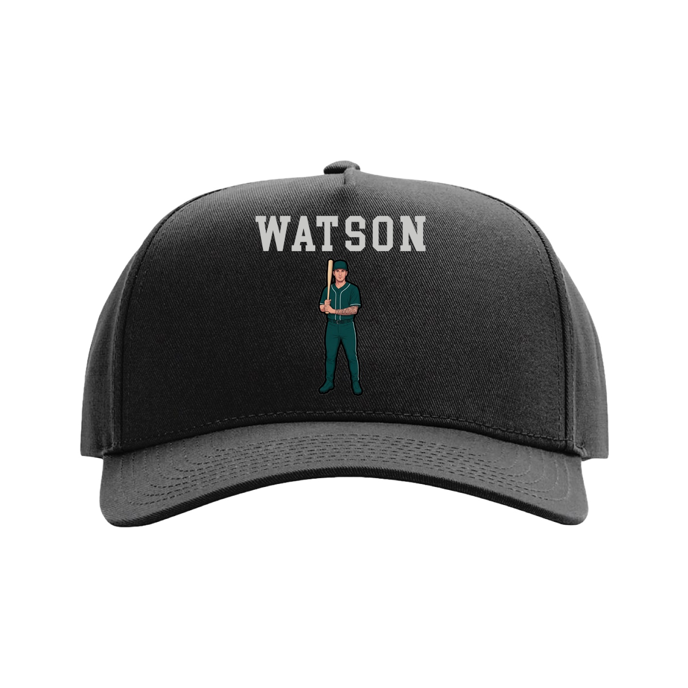 Full Fabric Five-Panel Champ Cap — Shirsey in Black