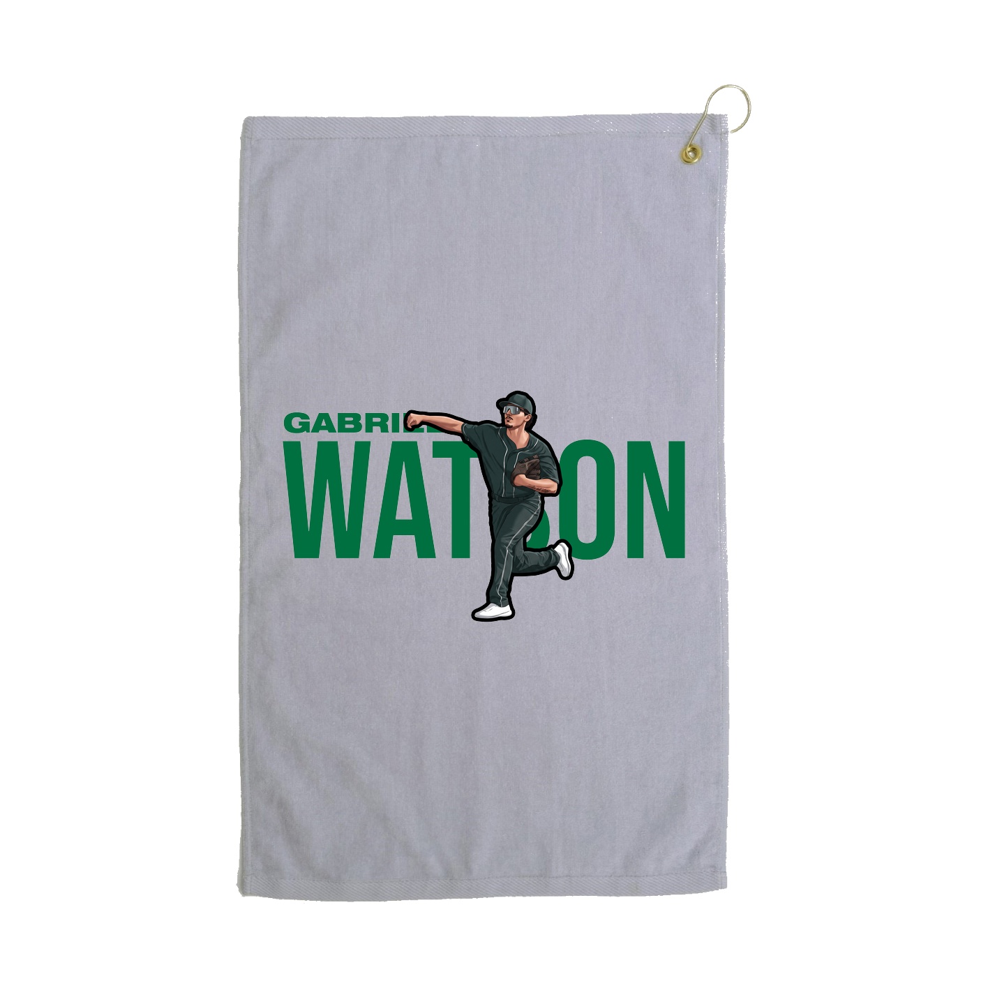 Golf Towel — Player Name in Grey