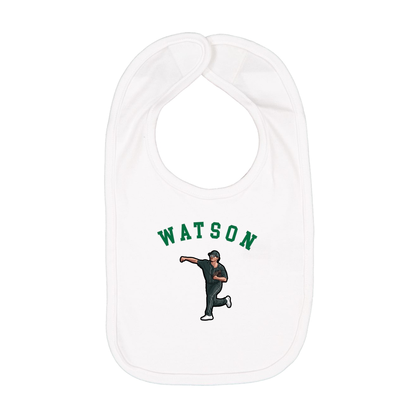 Infant Bib — Shirsey Arch in White