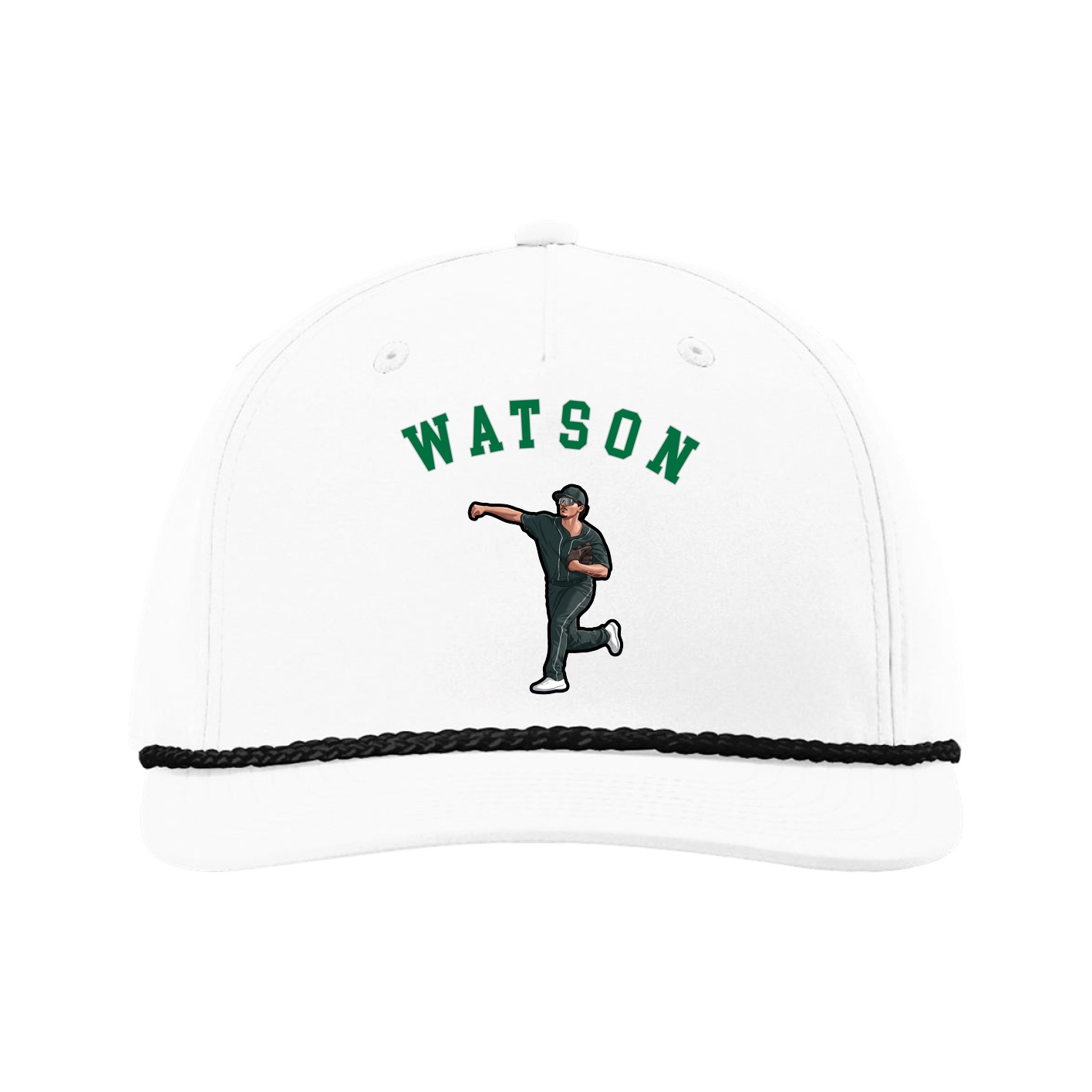 Five-Panel Classic Rope Cap — Shirsey Arch in White