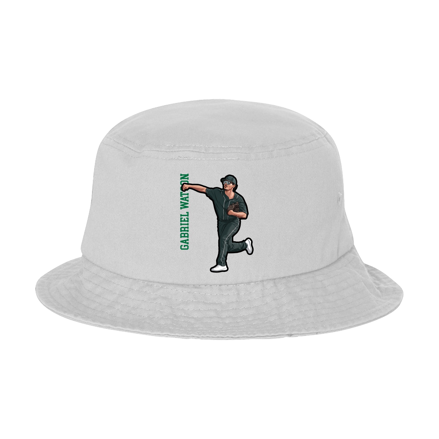 Bucket Cap — Name Vertical in White