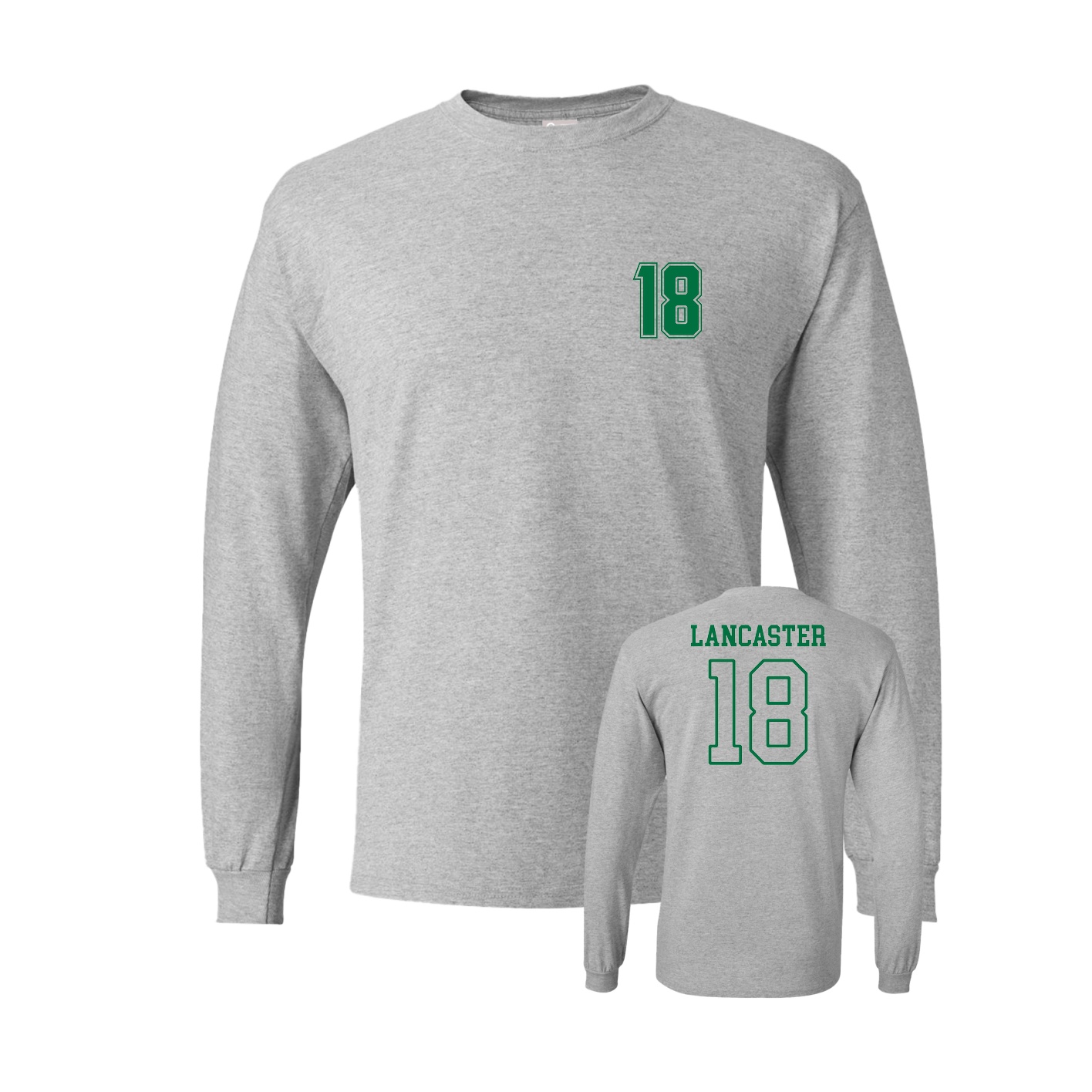 Long Sleeve Tee — Chest Back in Grey