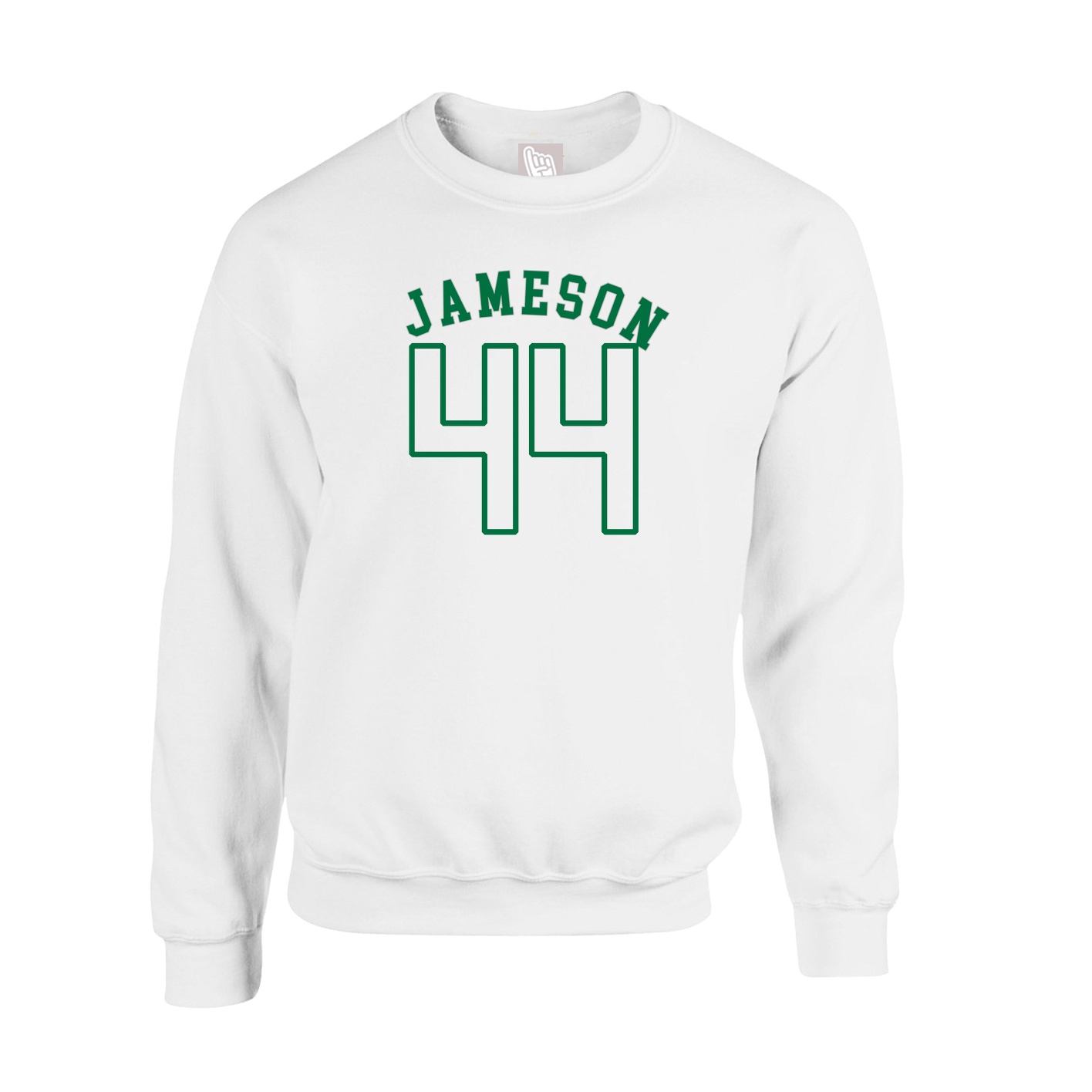 Fleece Crew — Shirsey Arch in White