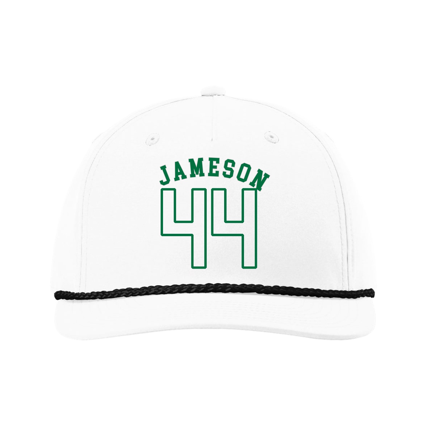 Five-Panel Classic Rope Cap — Shirsey Arch in White