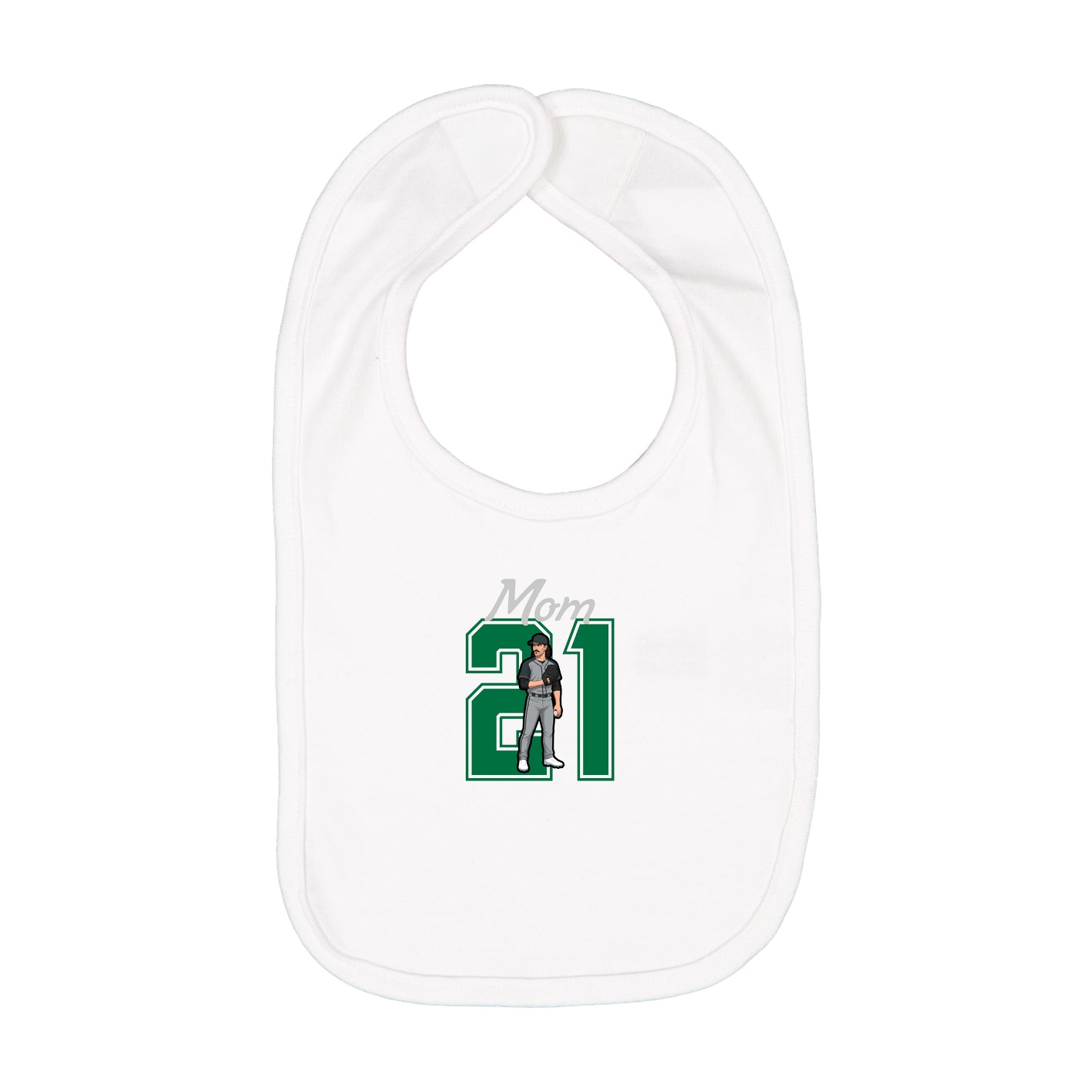 Infant Bib — Mothers Day Shirsey in White