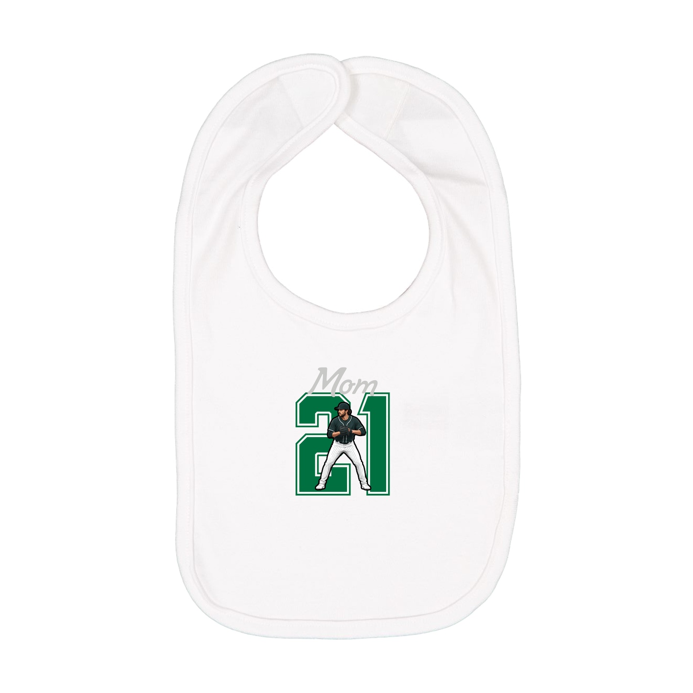 Infant Bib — Mothers Day Shirsey in White