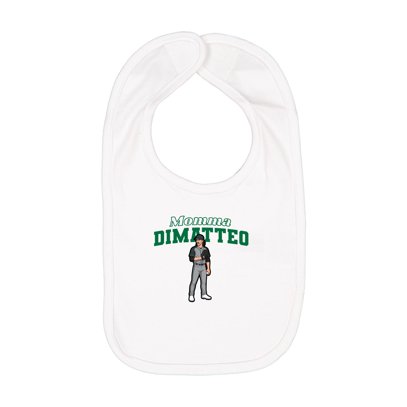 Infant Bib — Mothers Day Block in White