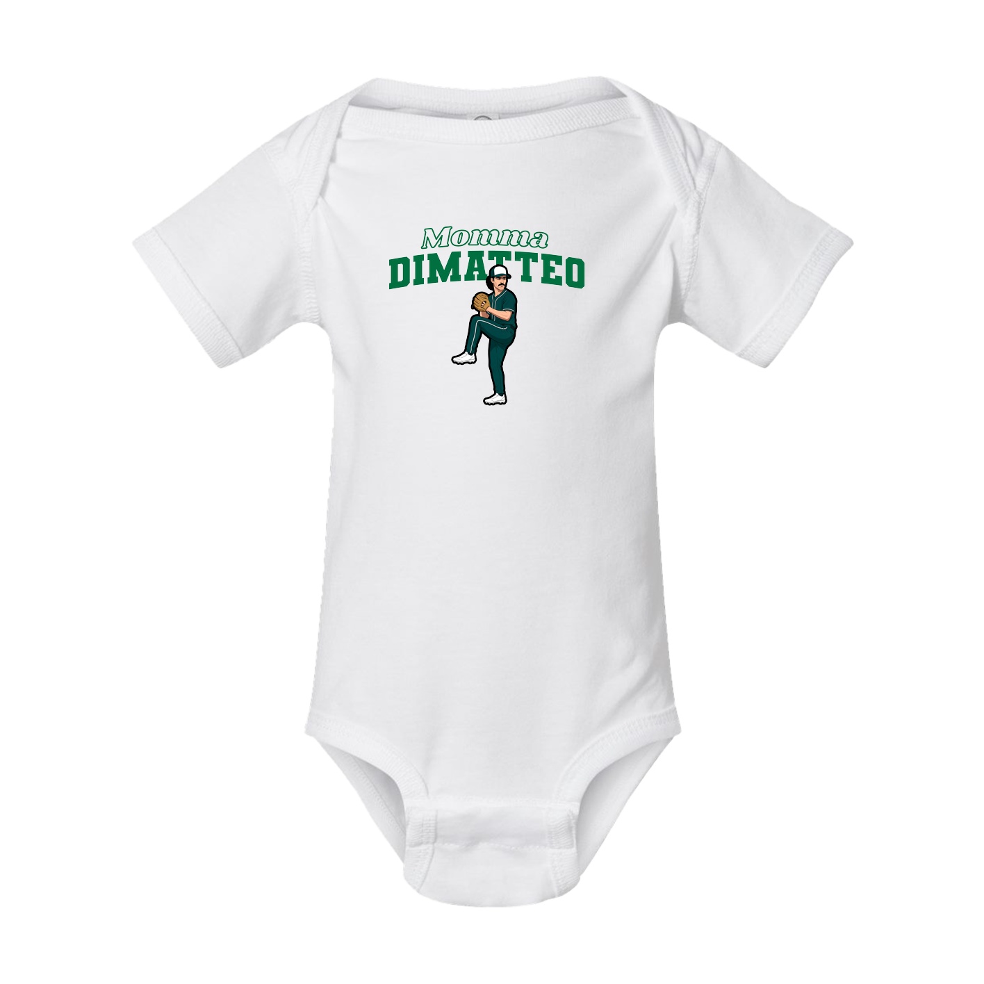 Baby Onesie — Mothers Day Block in White