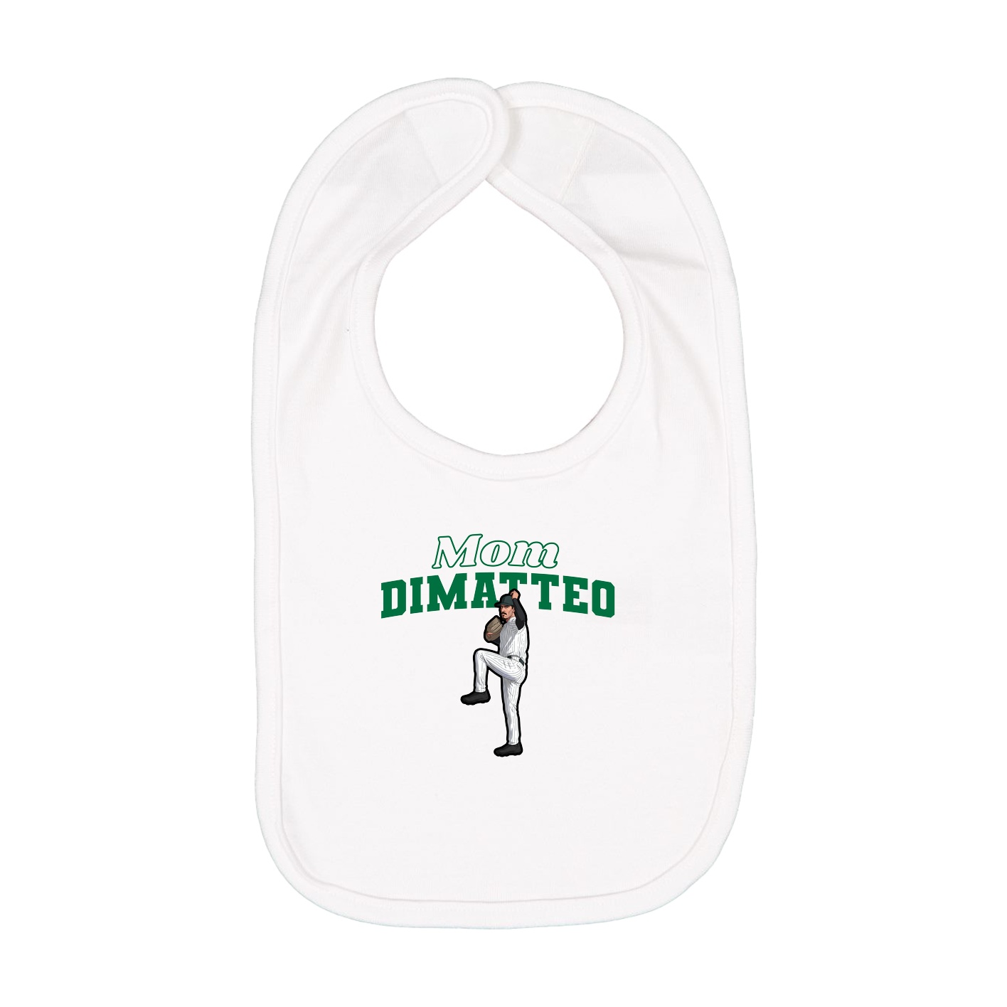 Infant Bib — Mothers Day Block in White