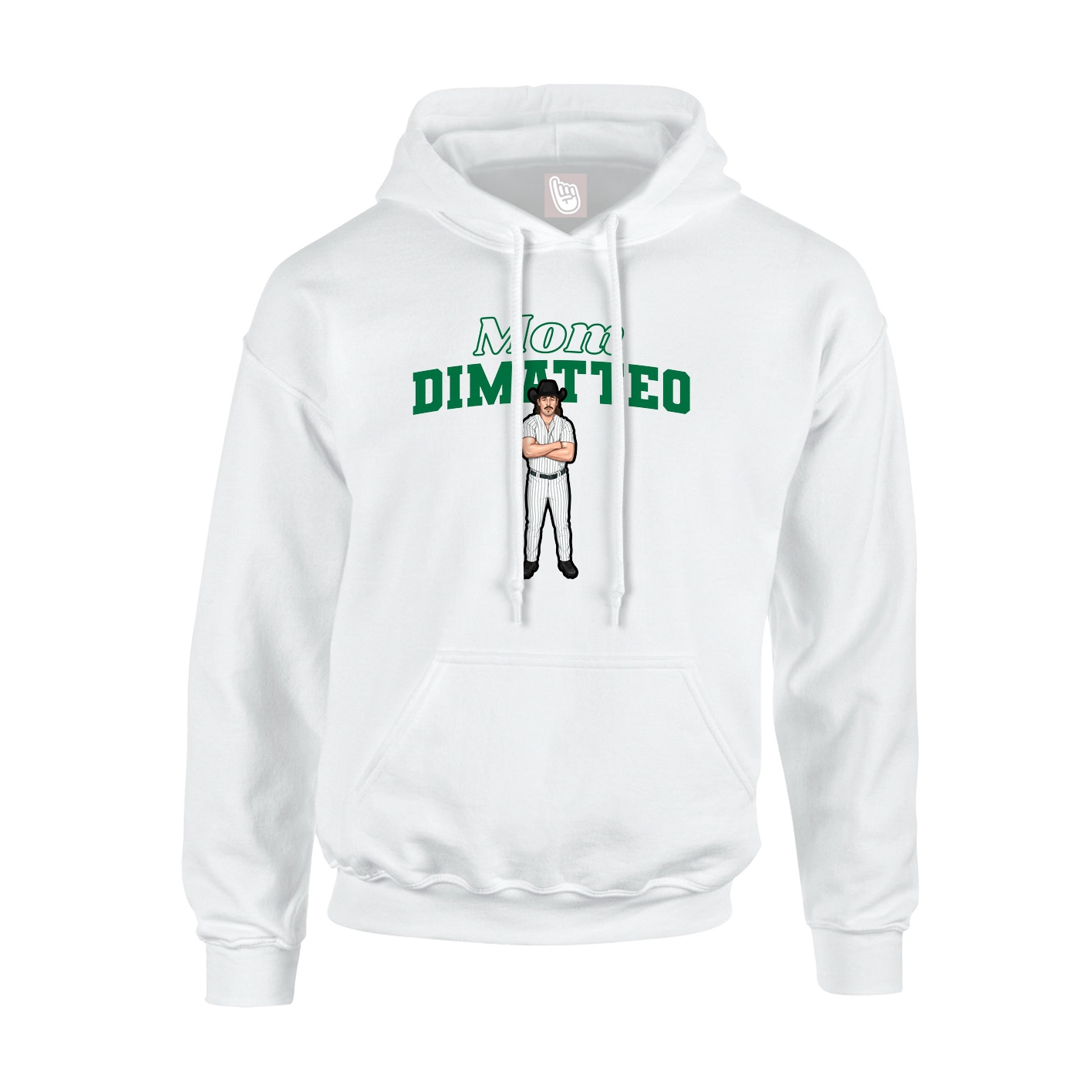 Youth Hoodie — Mothers Day Block in White