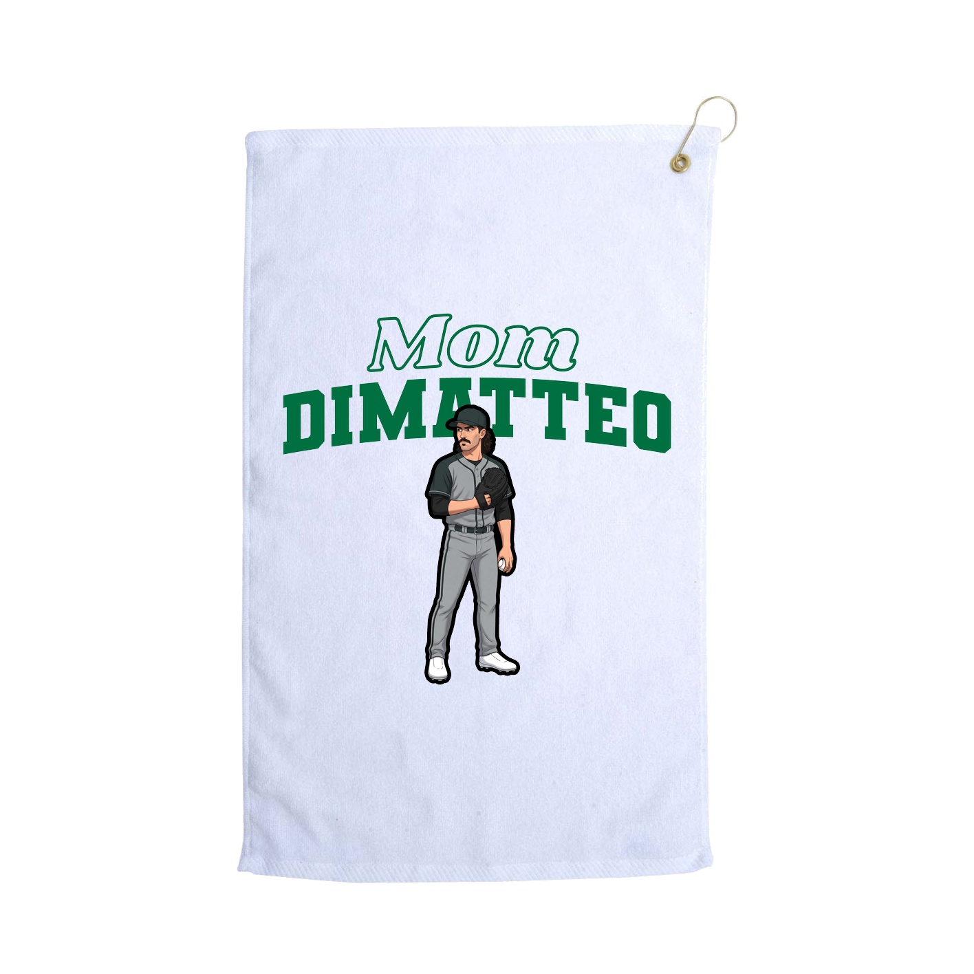 Golf Towel — Mothers Day Block in White
