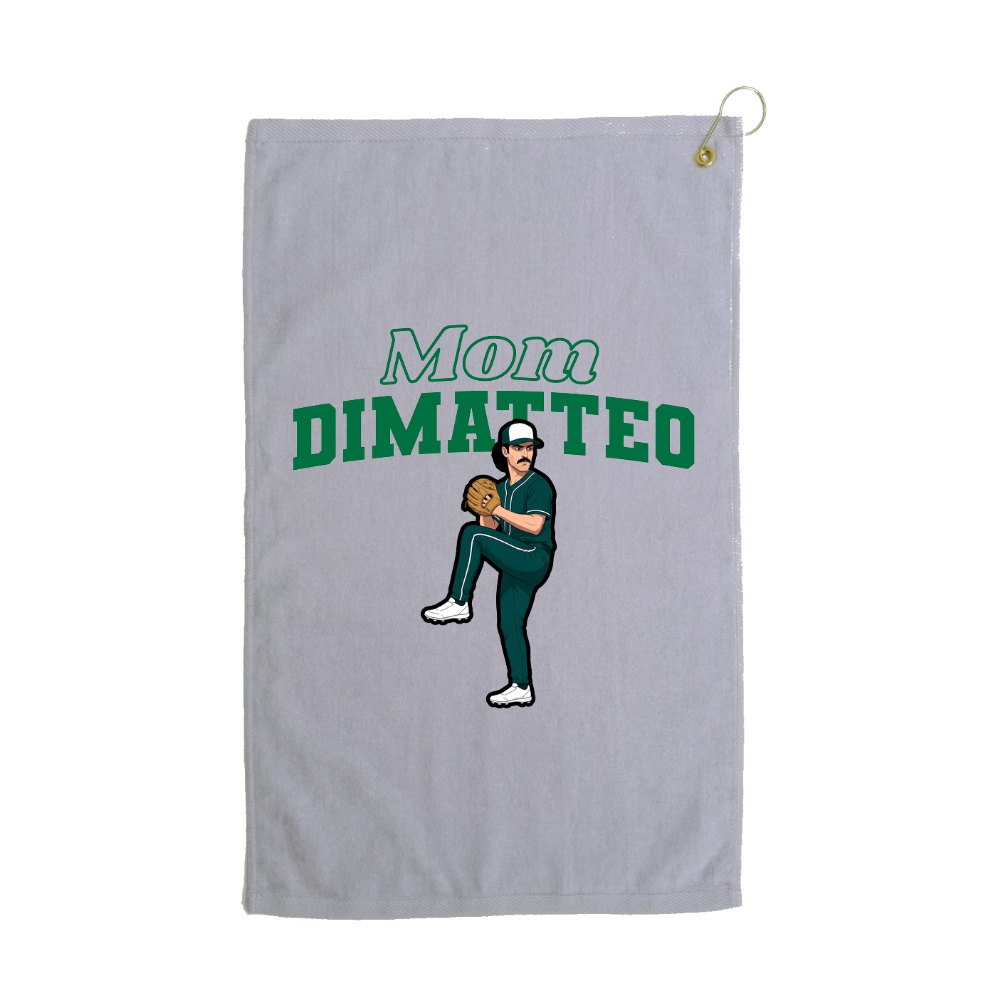 Golf Towel — Mothers Day Block in Grey