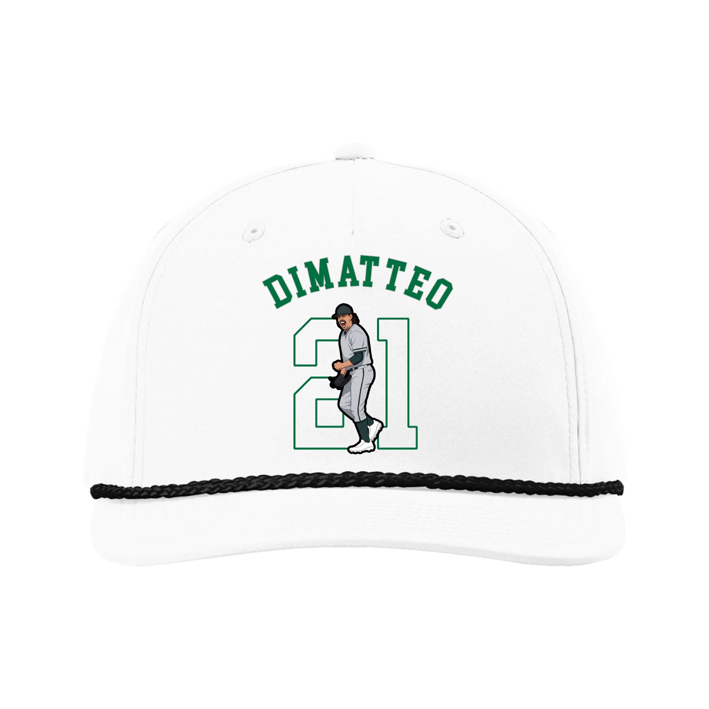 Five-Panel Classic Rope Cap — Shirsey Arch in White