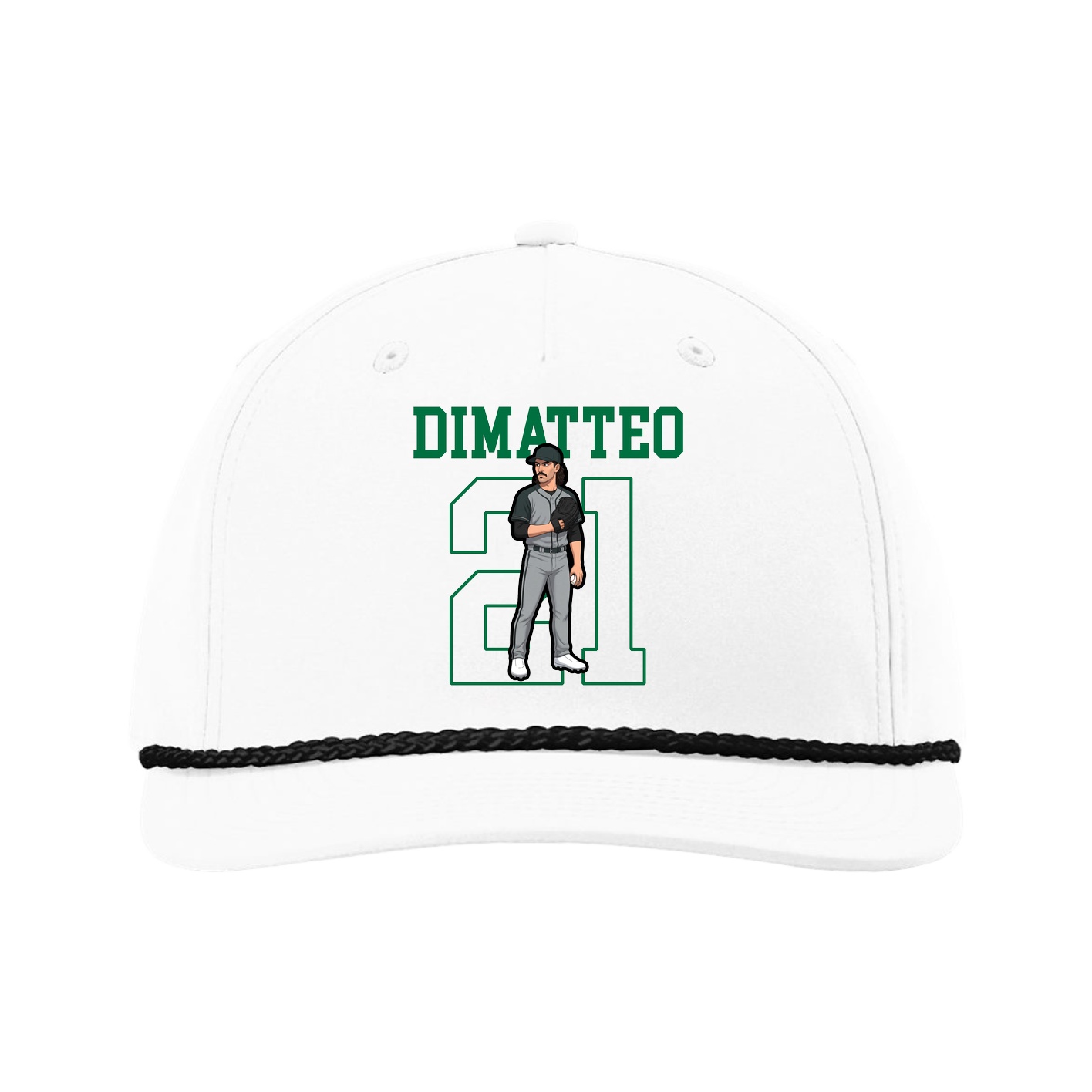 Five-Panel Classic Rope Cap — Shirsey in White