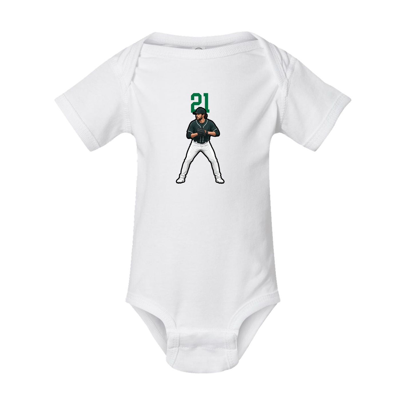 Baby Onesie — Number Top in White