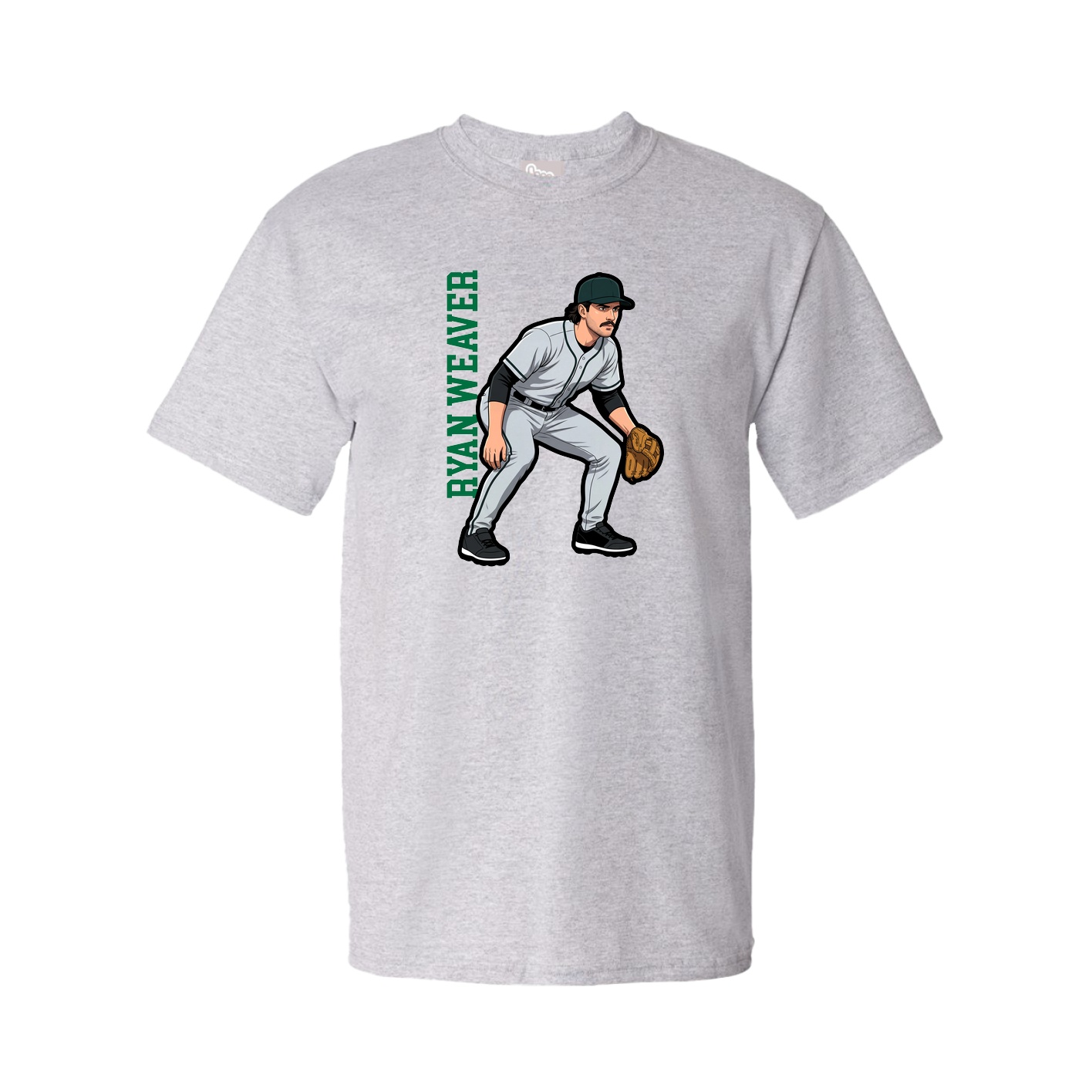 Tee — Name Vertical in Grey