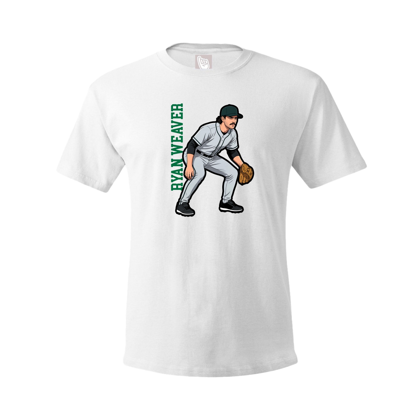 Youth Tee — Name Vertical in White