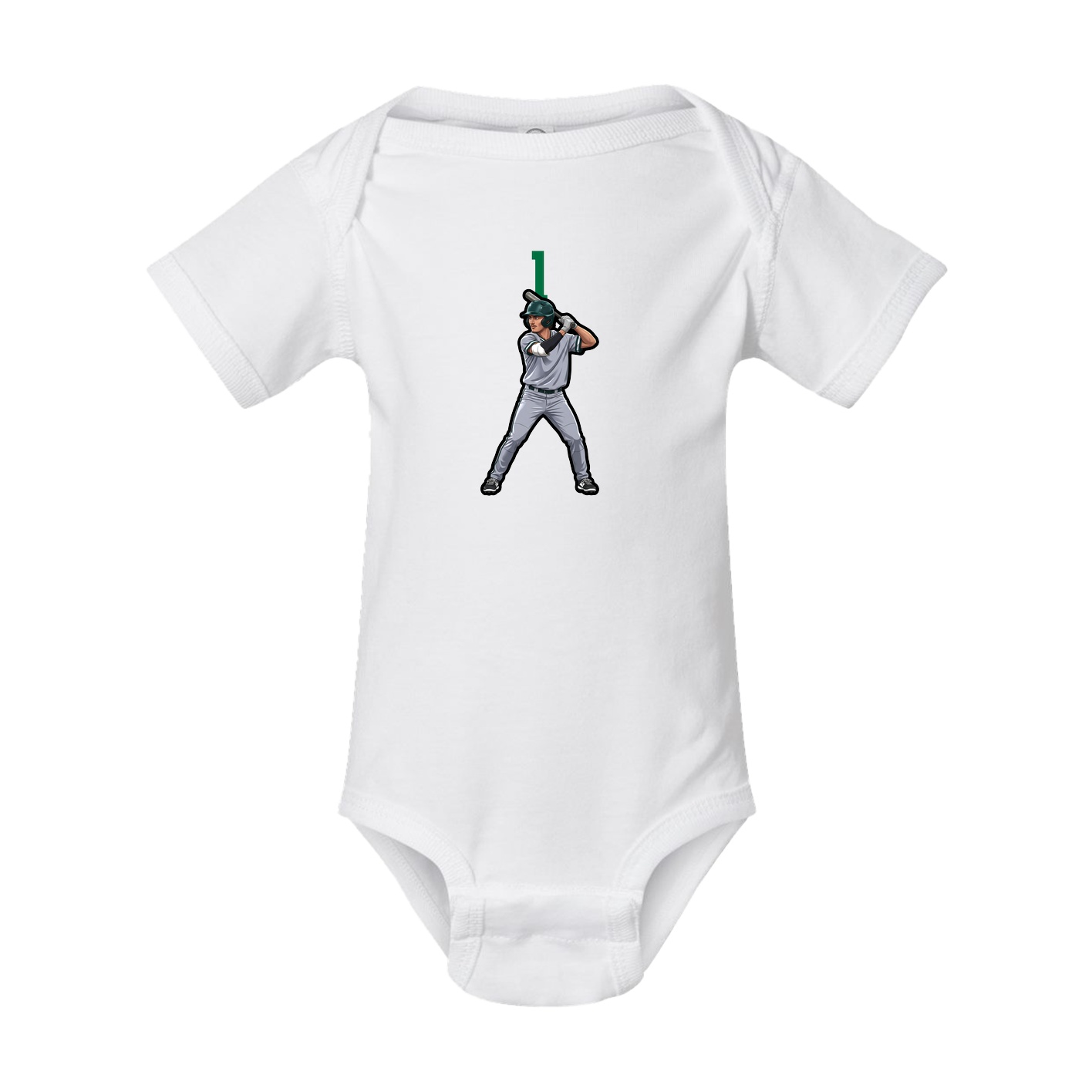Baby Onesie — Number Top in White