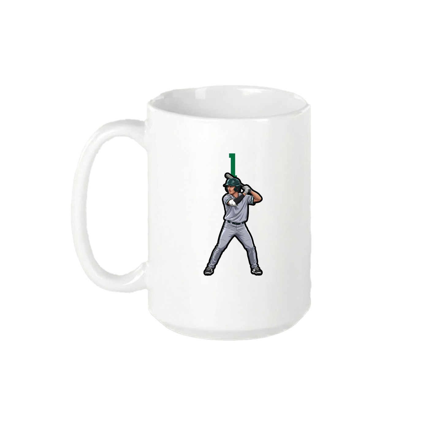 15oz Coffee Mug — Number Top in White
