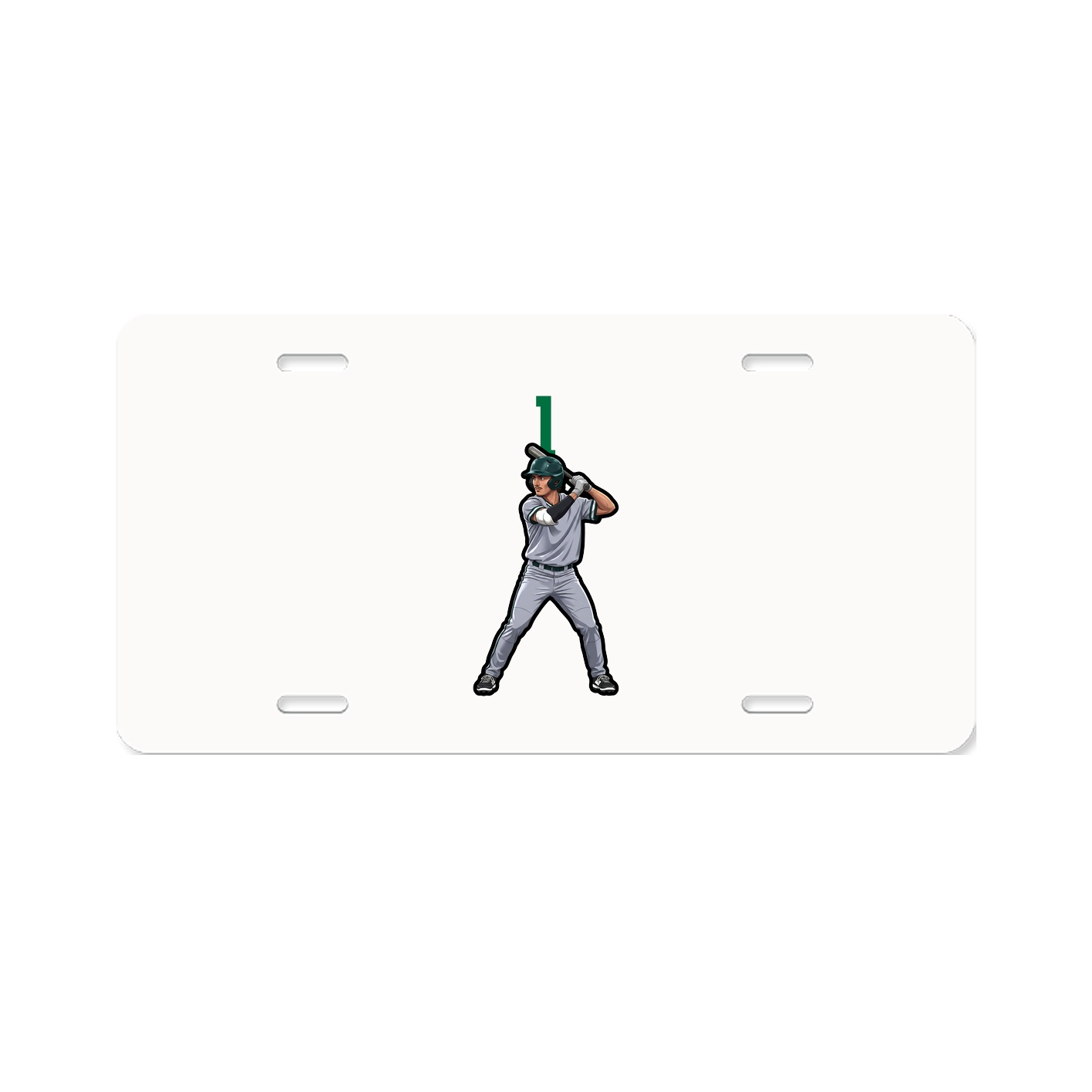 License Plate — Number Top in Classic