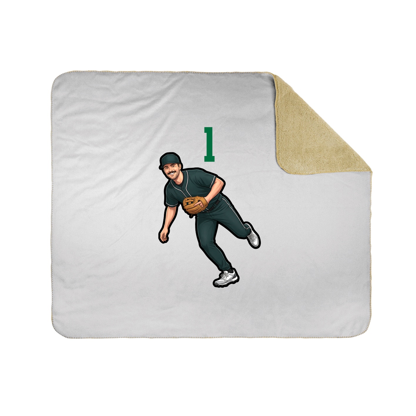Throw Blanket — Number Top in White