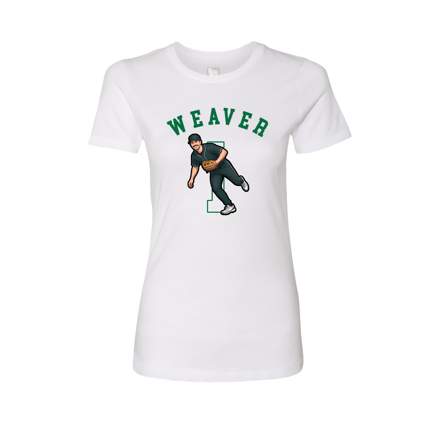 Fitted Women's Tee — Shirsey Arch in White