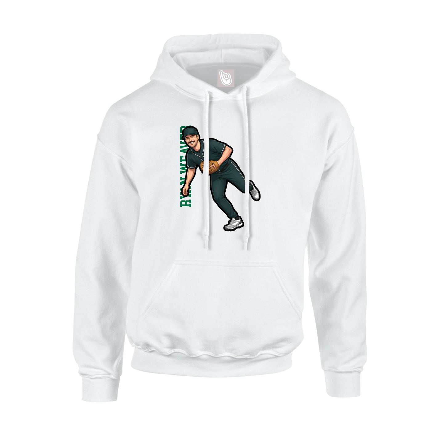 Hoodie — Name Vertical in White