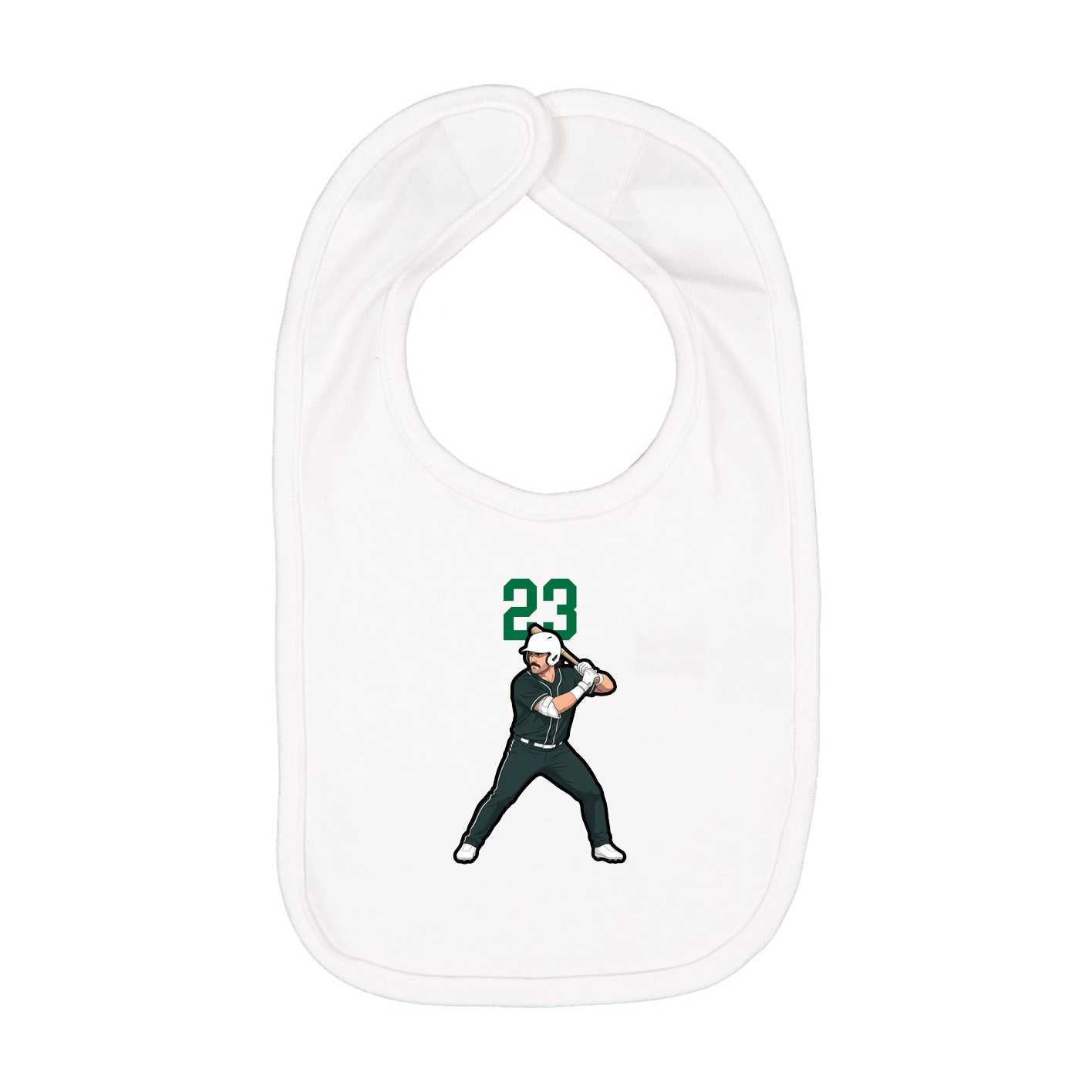 Infant Bib — Number Top in White