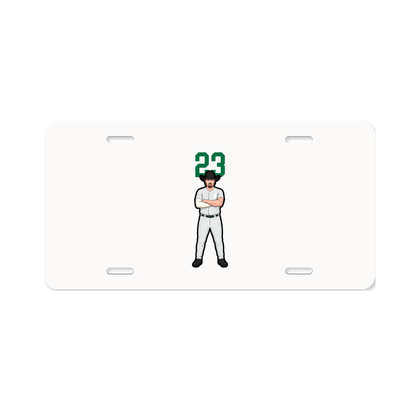 License Plate — Number Top in Classic