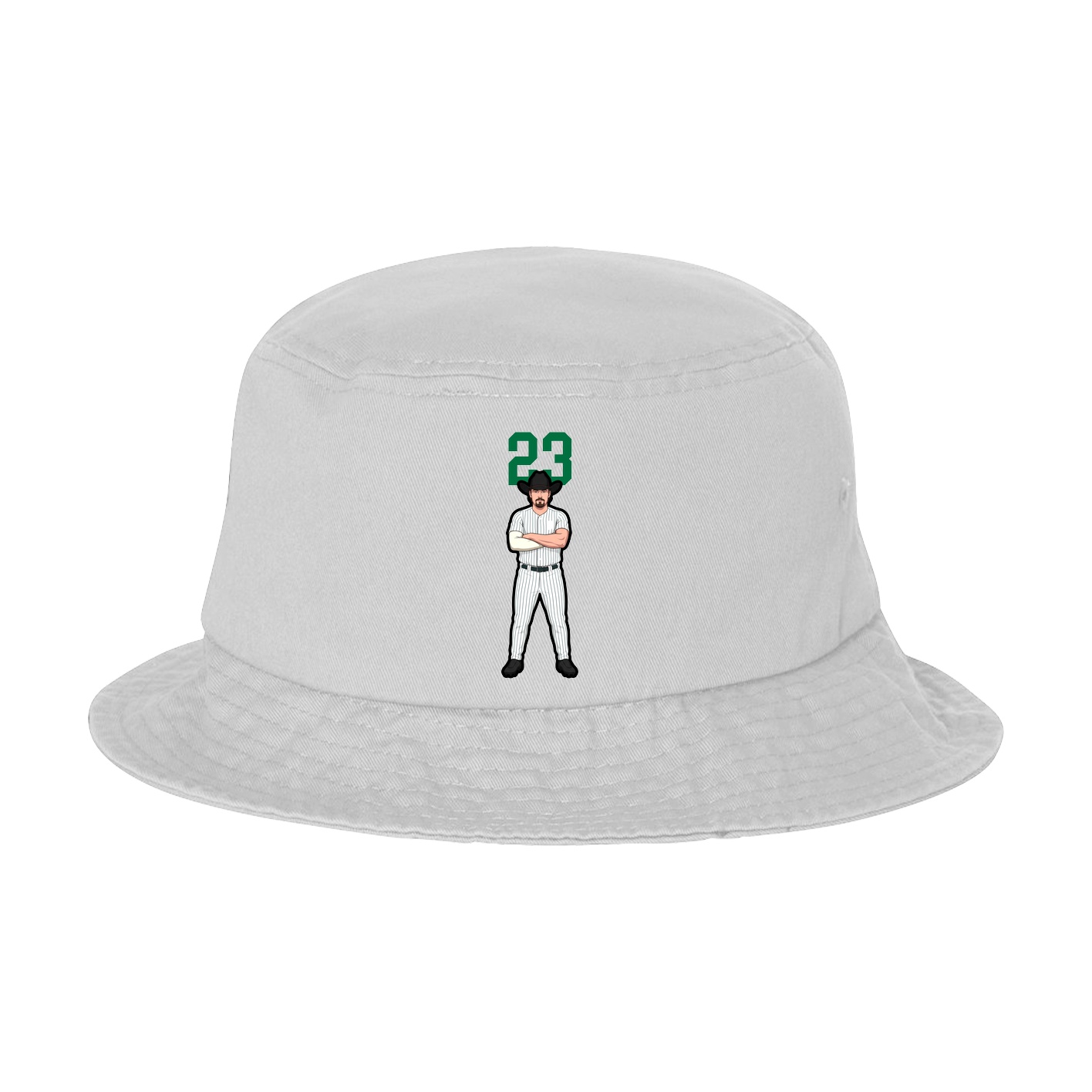 Bucket Cap — Number Top in White