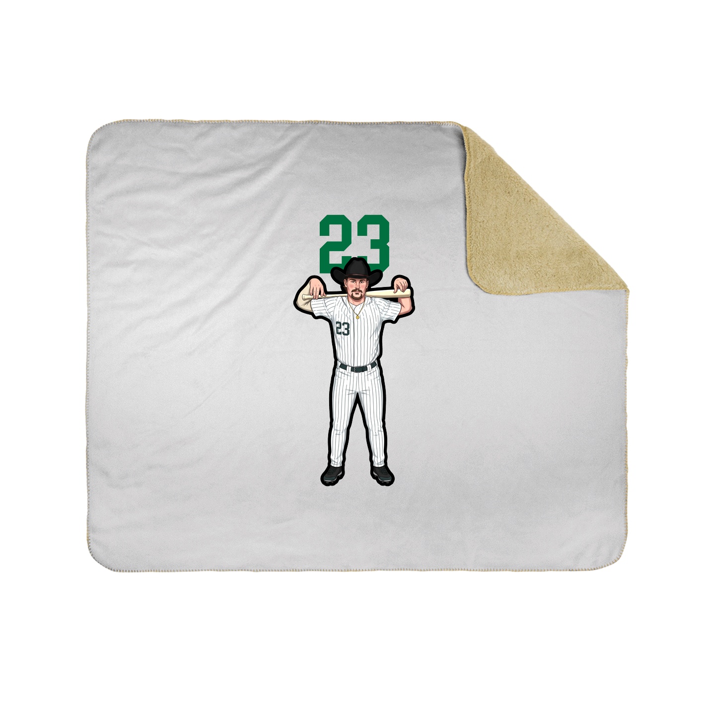 Throw Blanket — Number Top in White