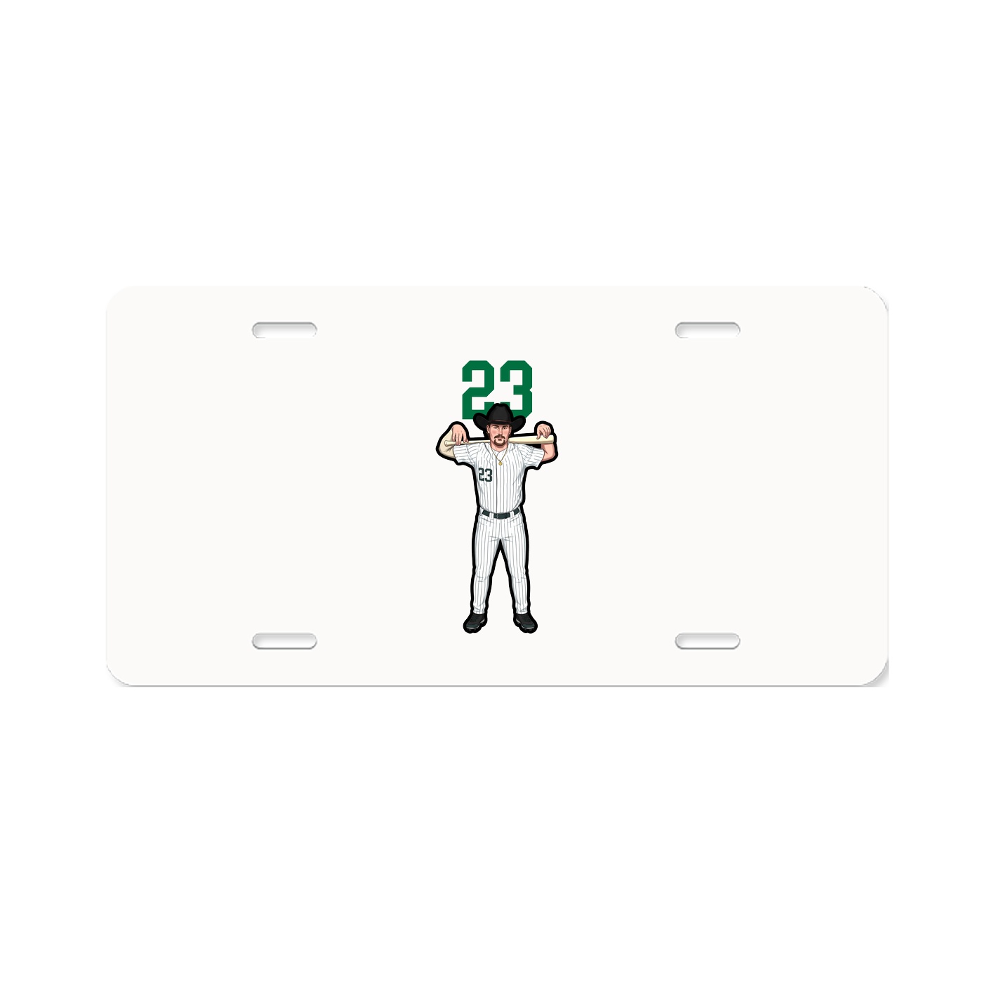 License Plate — Number Top in Classic