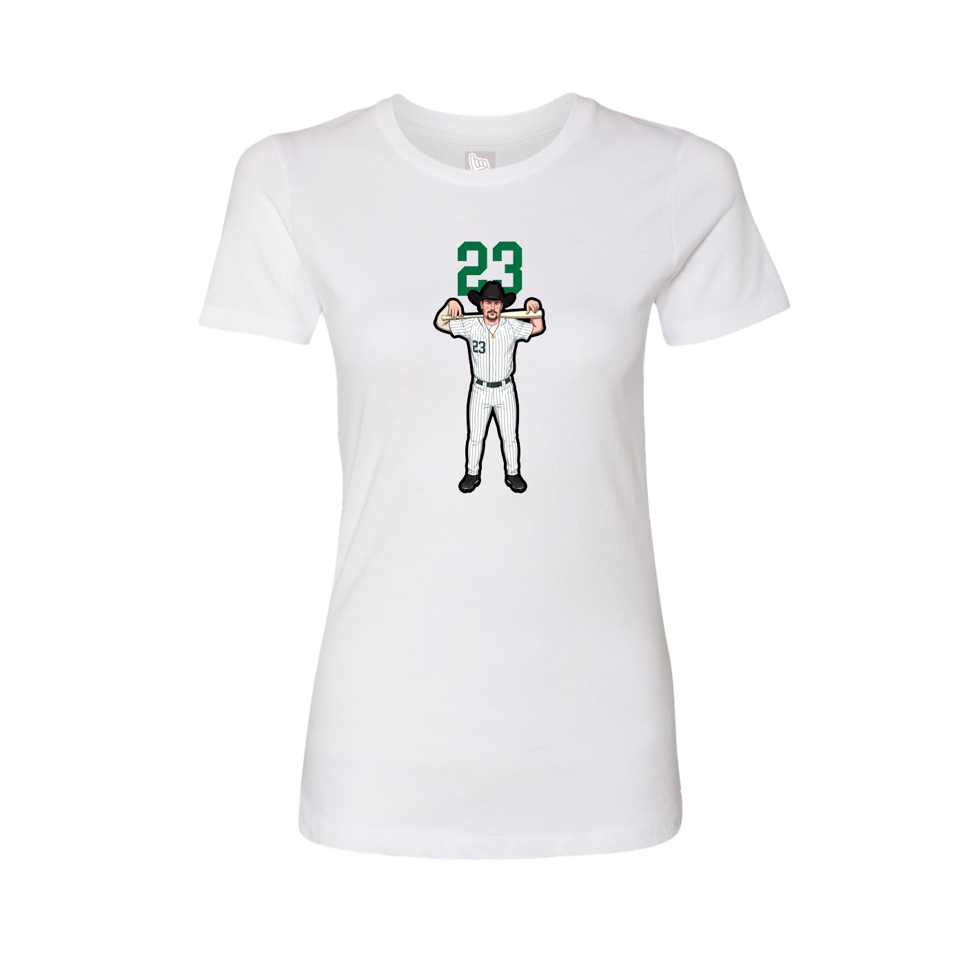Fitted Women's Tee — Number Top in White