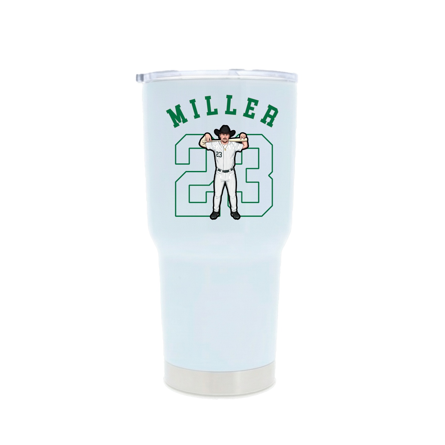 30oz Stainless Steel Tumbler — Shirsey Arch in White