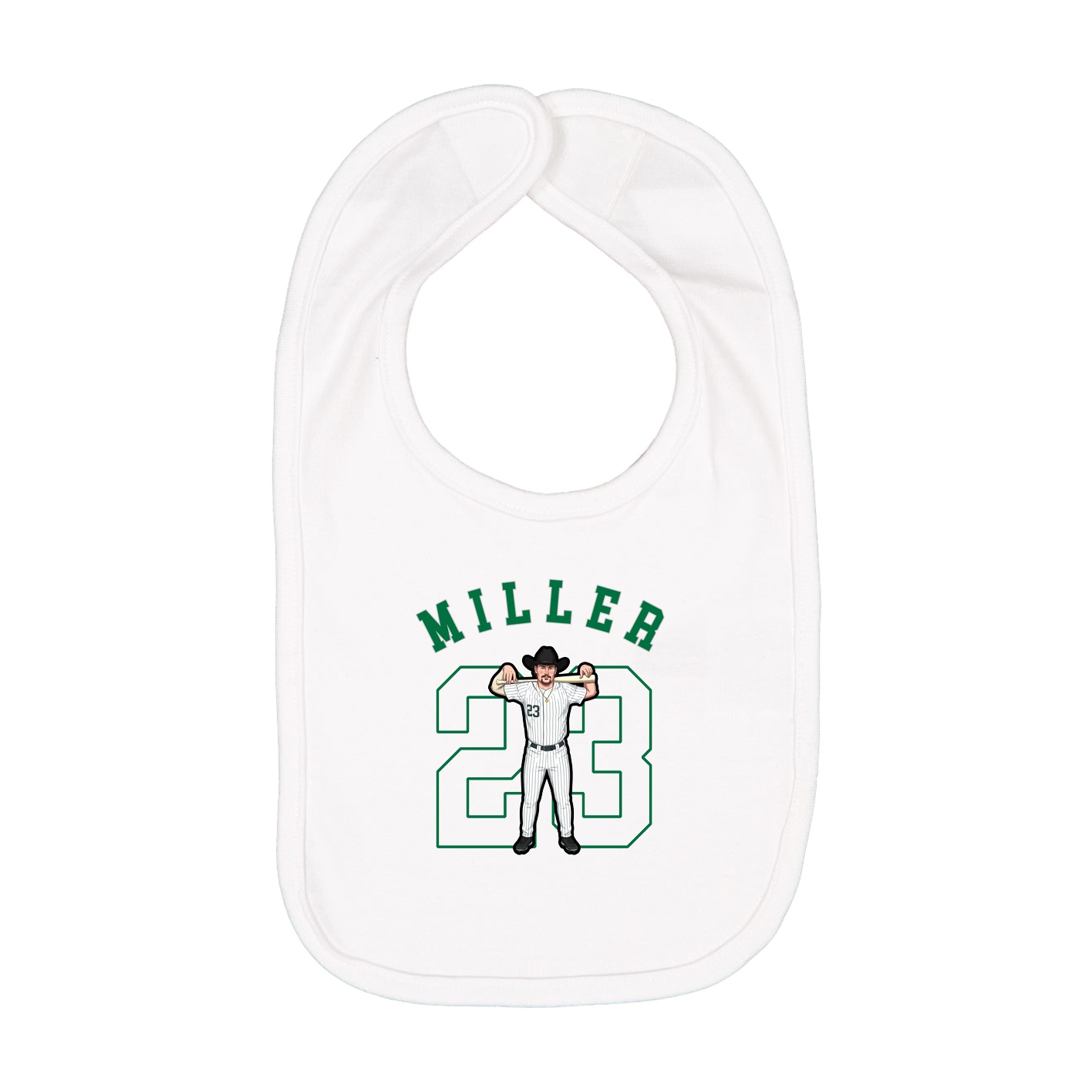 Infant Bib — Shirsey Arch in White