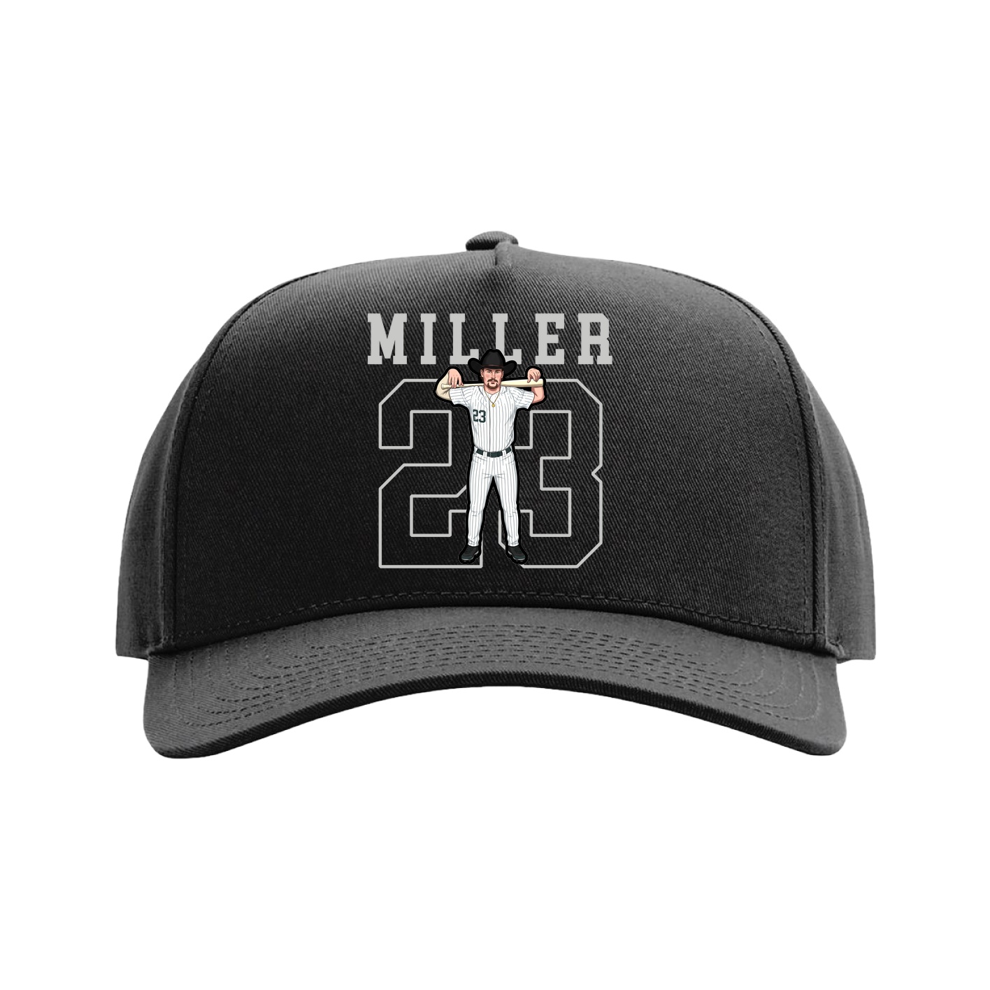 Full Fabric Five-Panel Champ Cap — Shirsey in Black