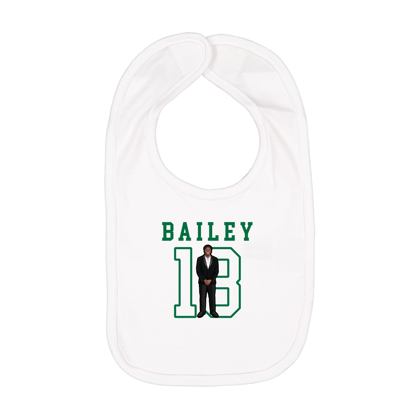 Infant Bib — Shirsey in White