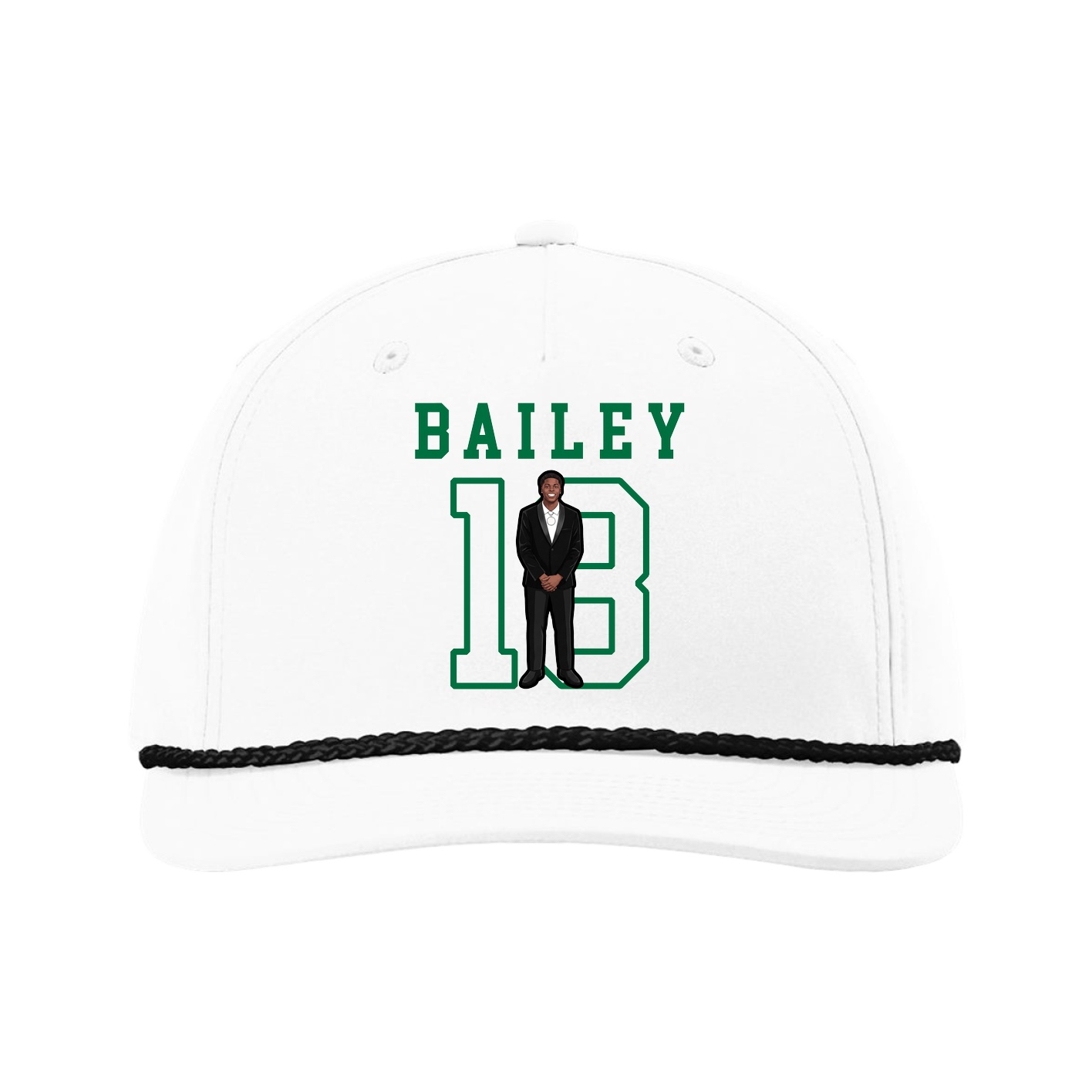 Five-Panel Classic Rope Cap — Shirsey in White