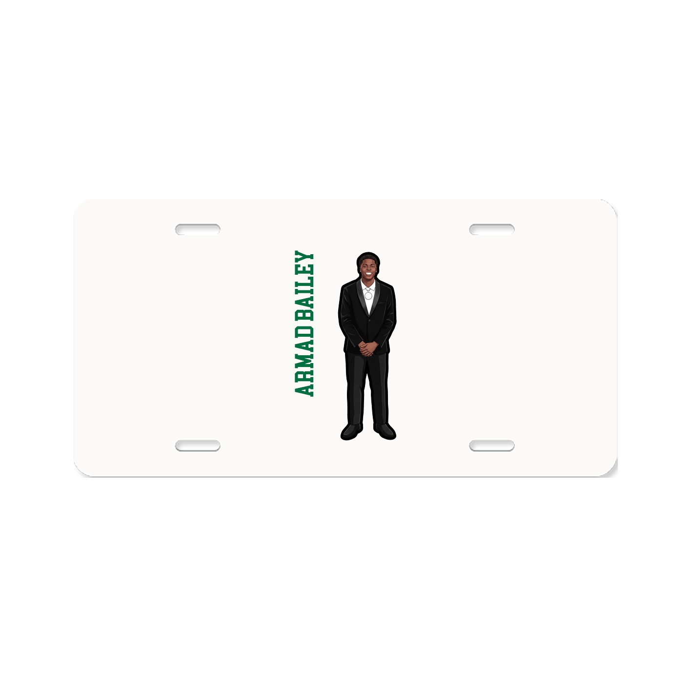 License Plate — Name Vertical in Classic