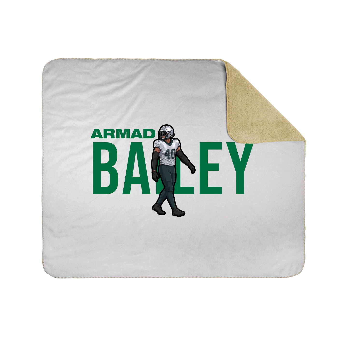 Throw Blanket — Player Name in White