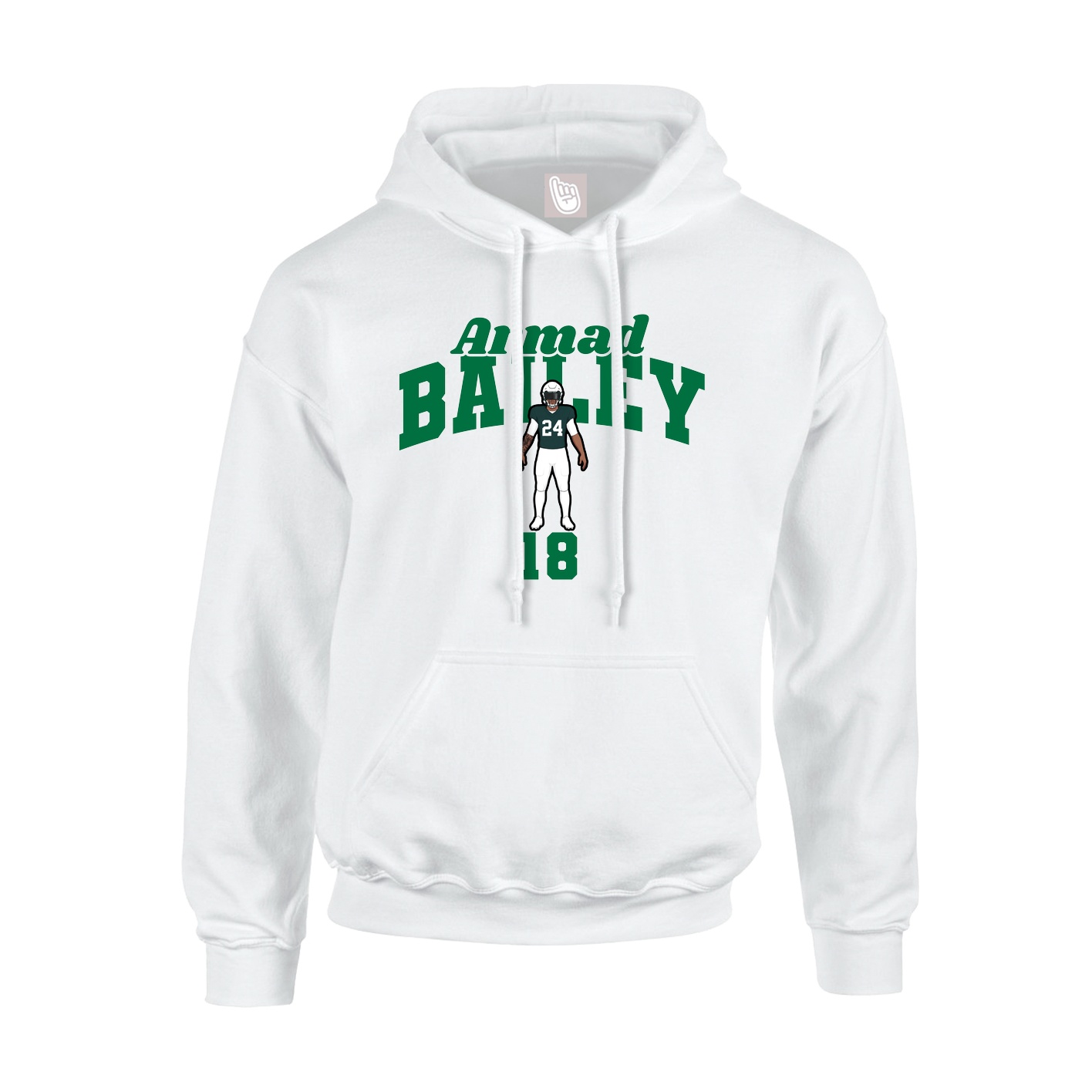 Hoodie — Signature Arch in White
