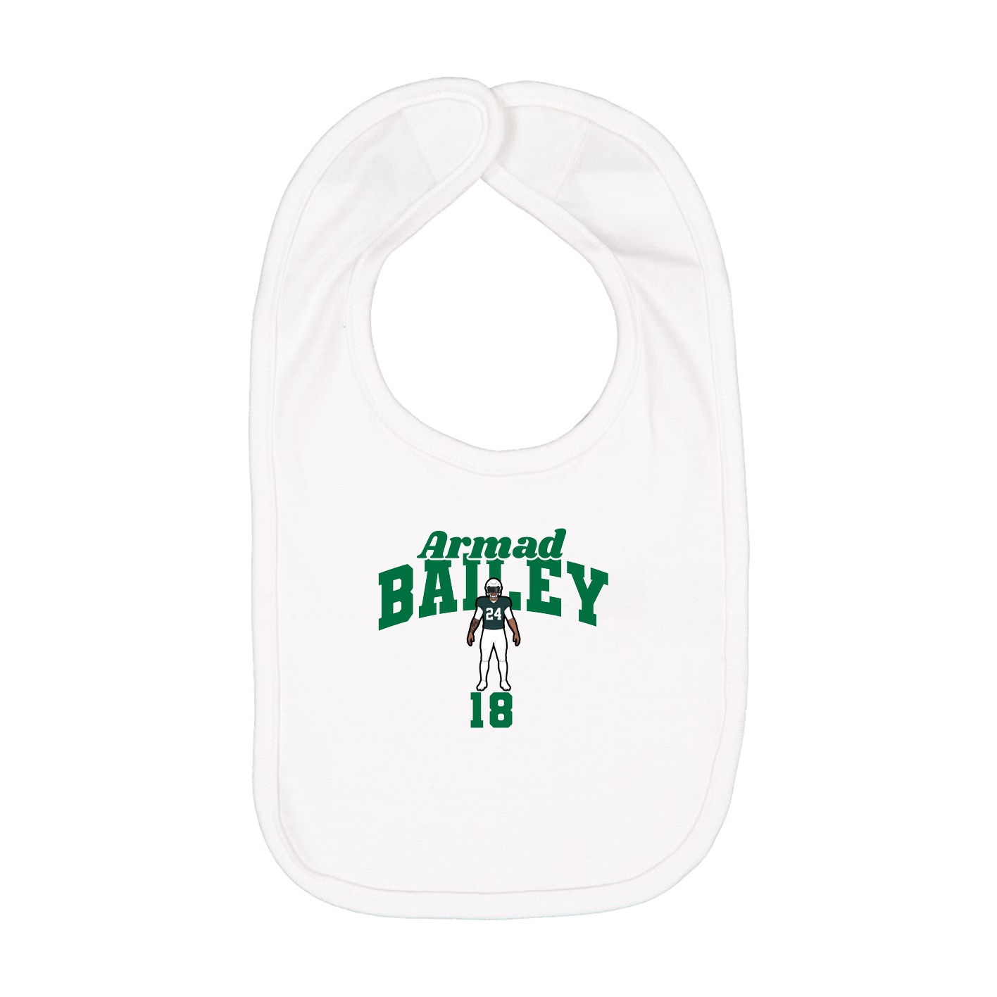 Infant Bib — Signature Arch in White