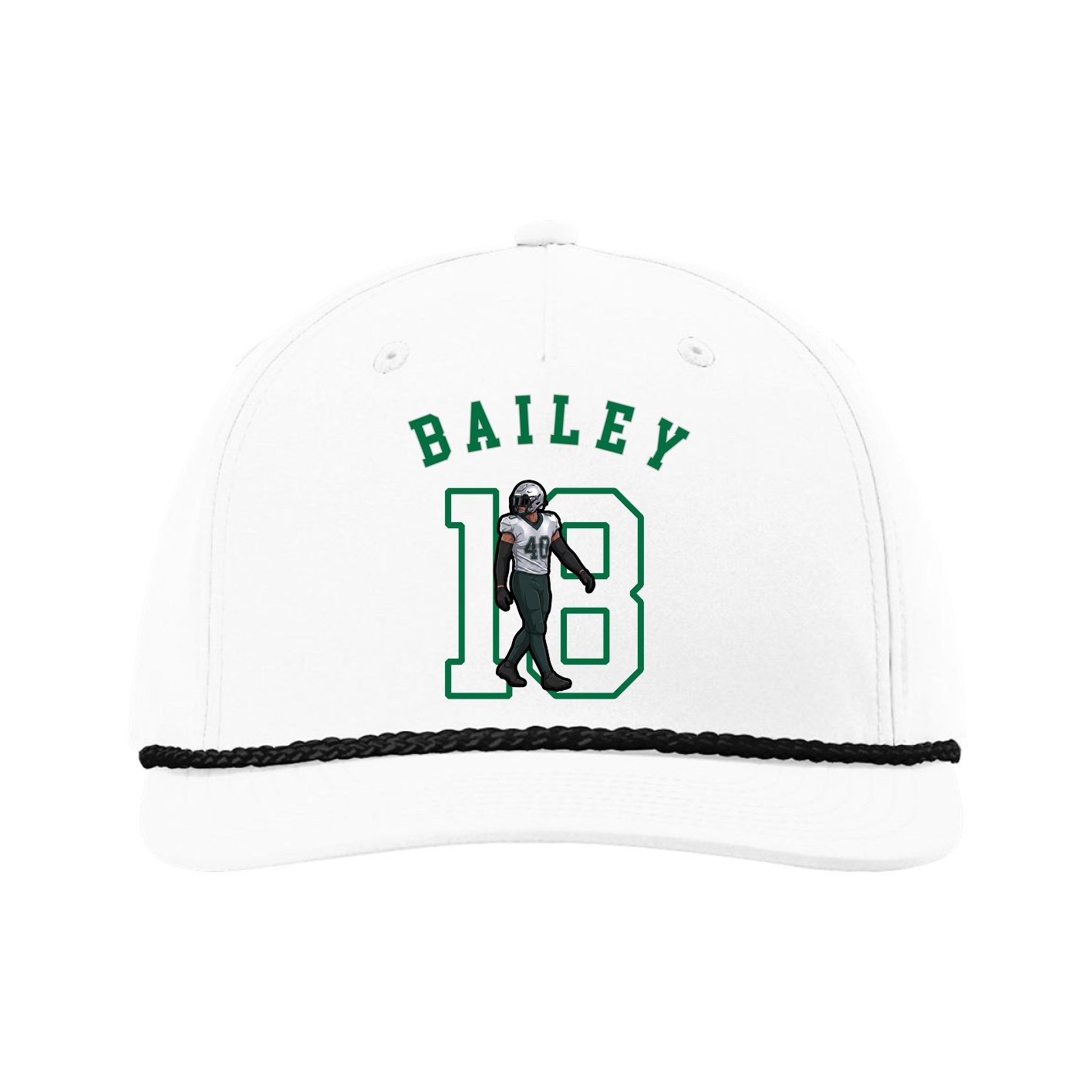 Five-Panel Classic Rope Cap — Shirsey Arch in White