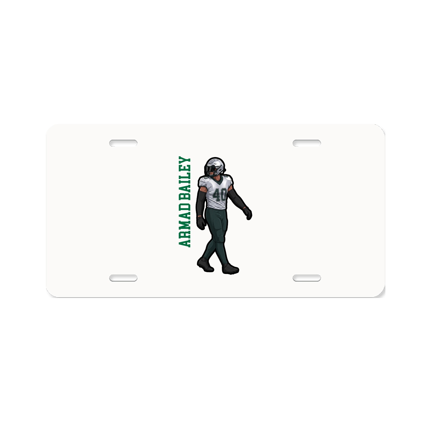 License Plate — Name Vertical in Classic