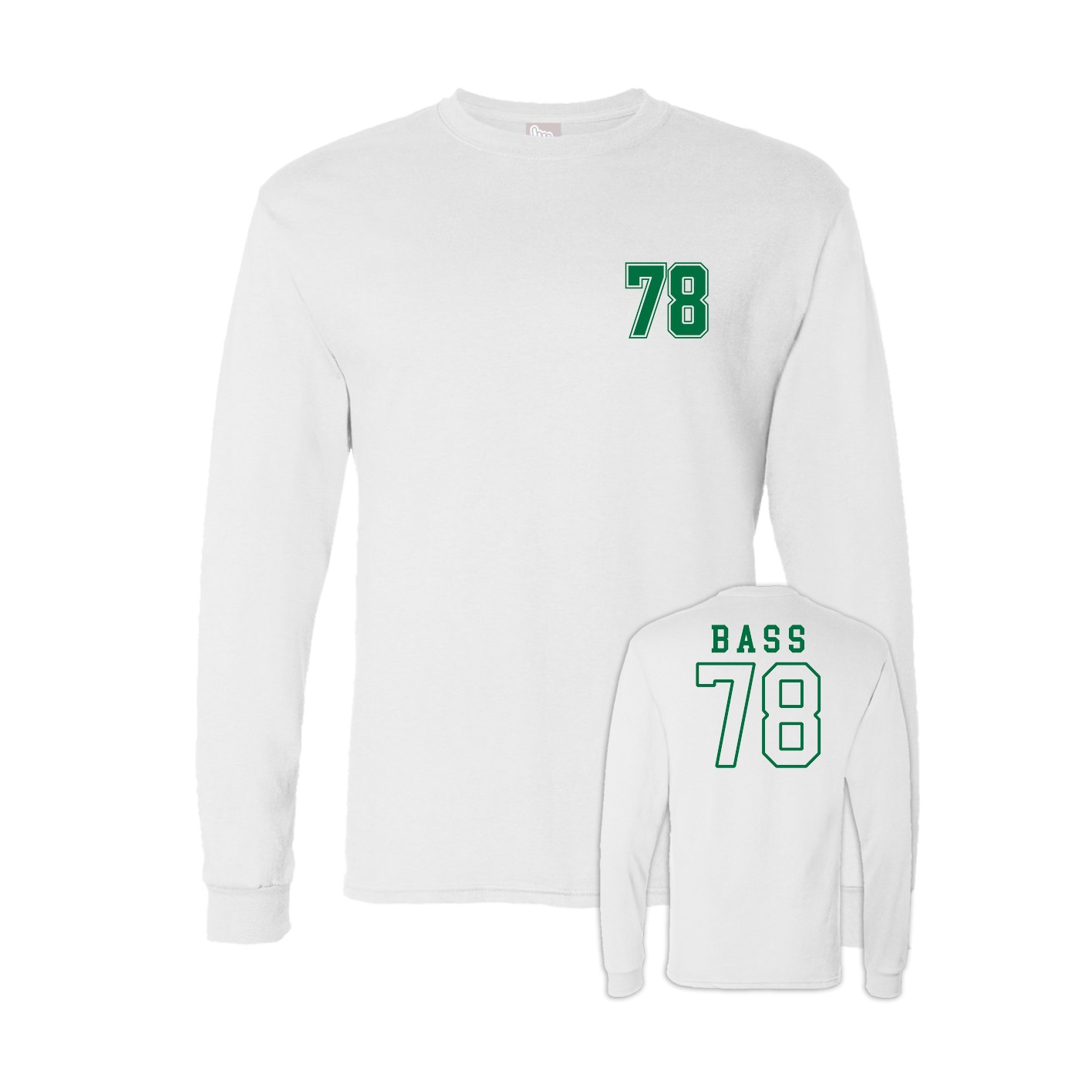 Long Sleeve Tee — Chest Back in White