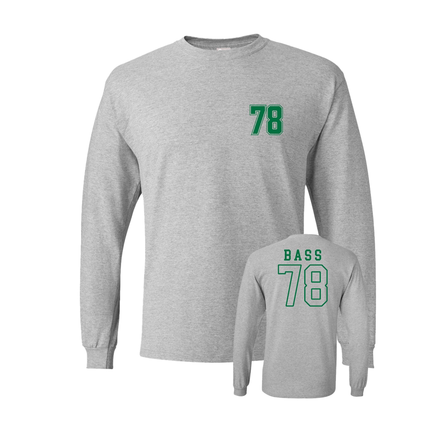 Long Sleeve Tee — Chest Back in Grey